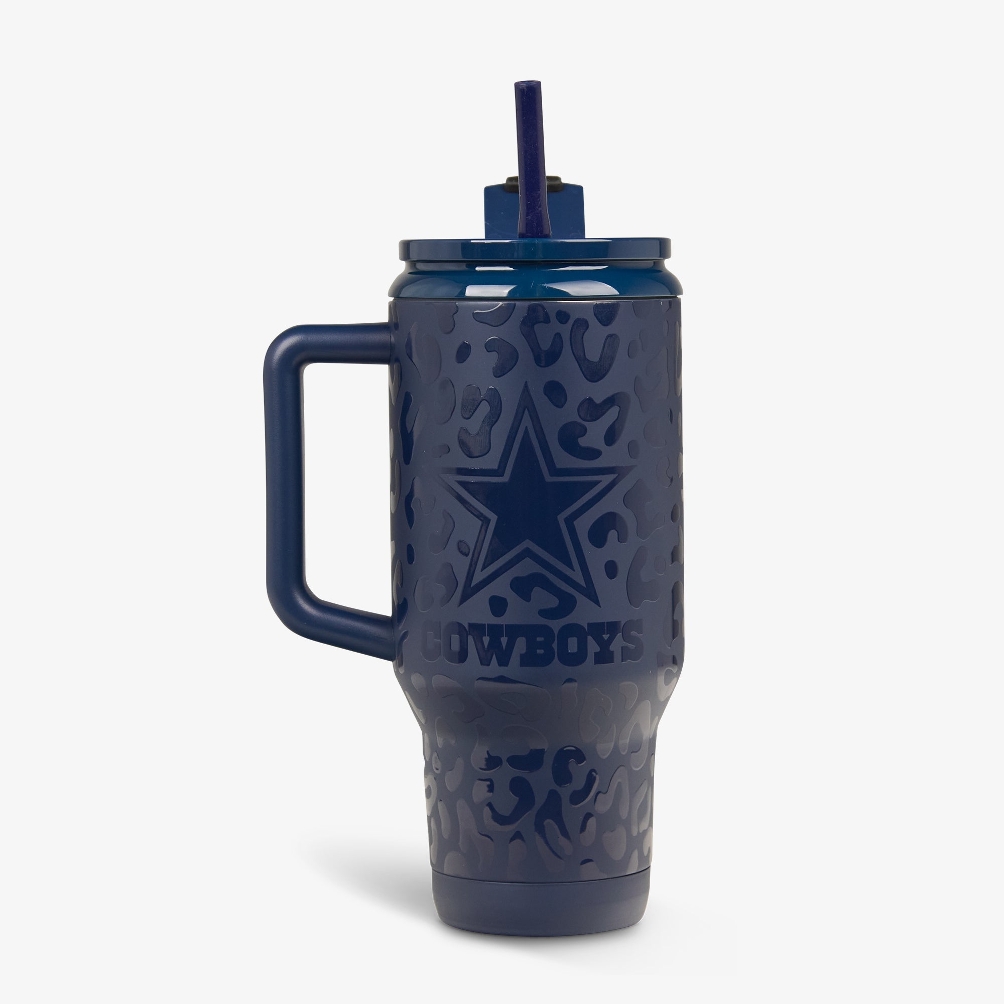 NFL 32 Oz Leopard Flip ‘n’ Sip Travel Mug L8 - Cowboys - Product View