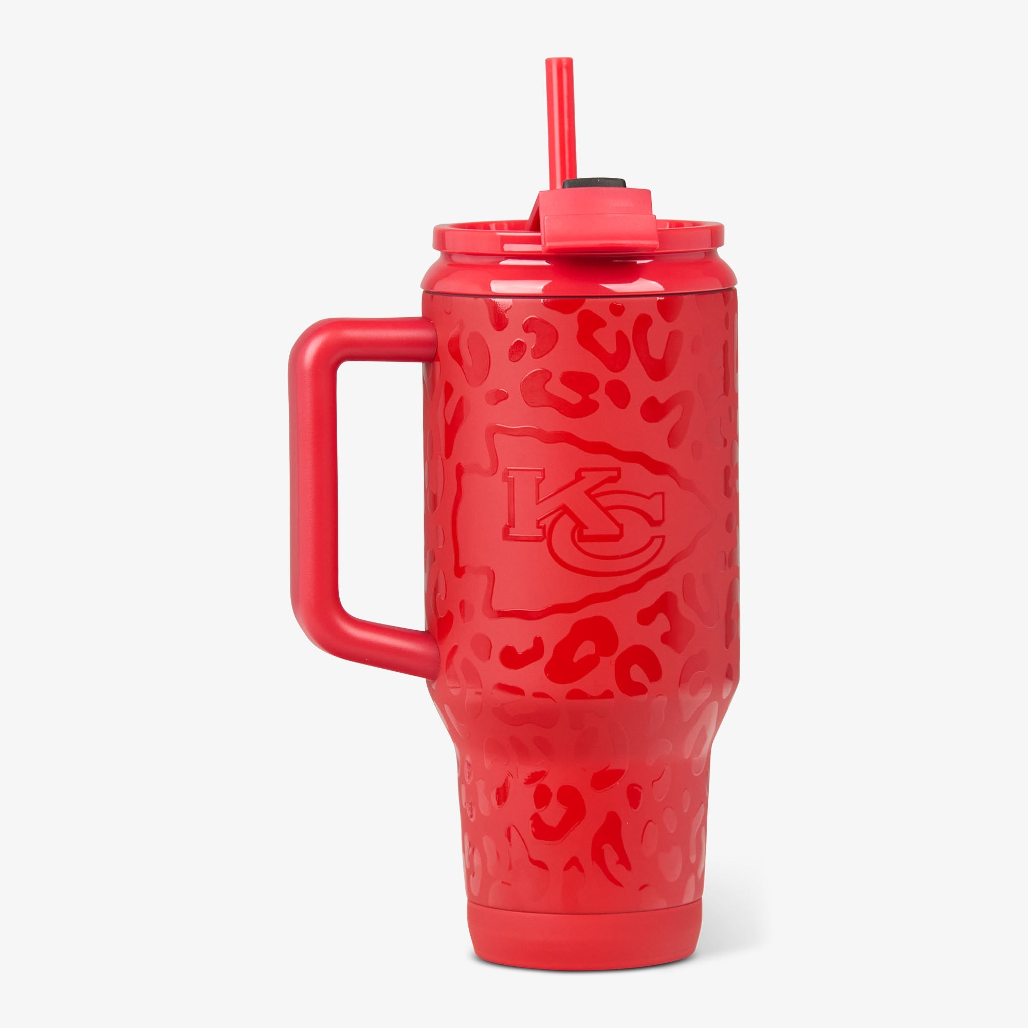 NFL 32 Oz Leopard Flip ‘n’ Sip Travel Mug L8 - Chiefs - Product View