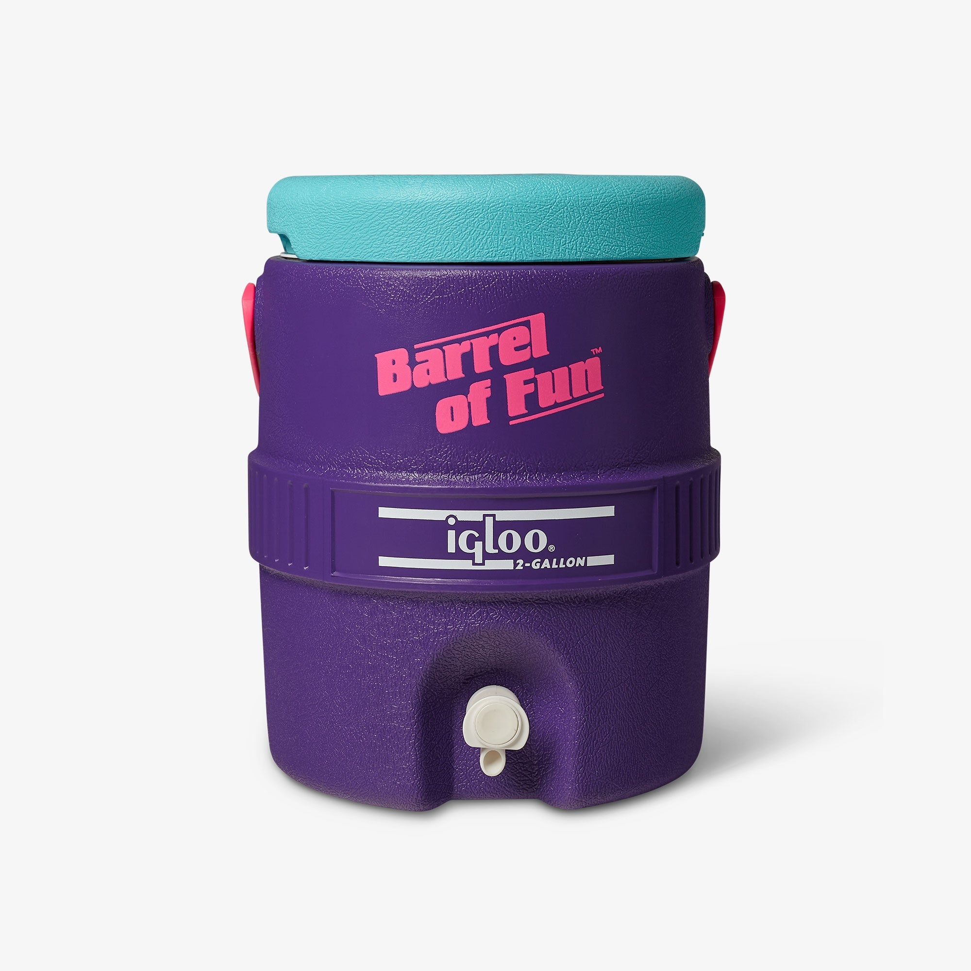 Retro Barrel of Fun 2 Gallon Jug F9 - Purple - Front View