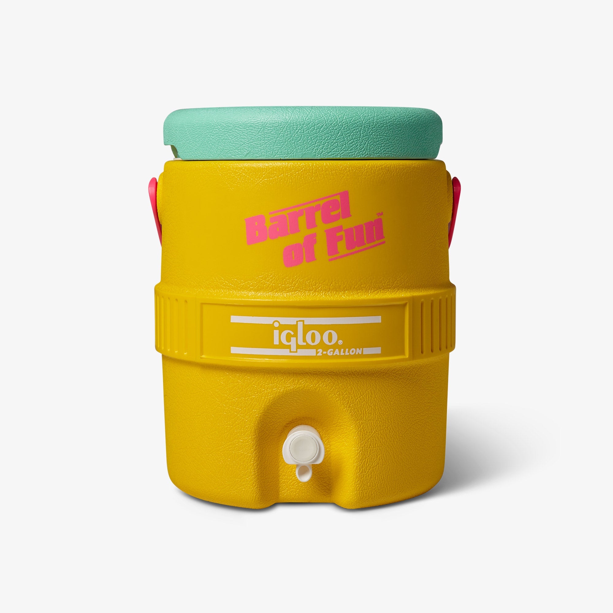 Retro Barrel of Fun 2 Gallon Jug F9 - Yellow - Product View