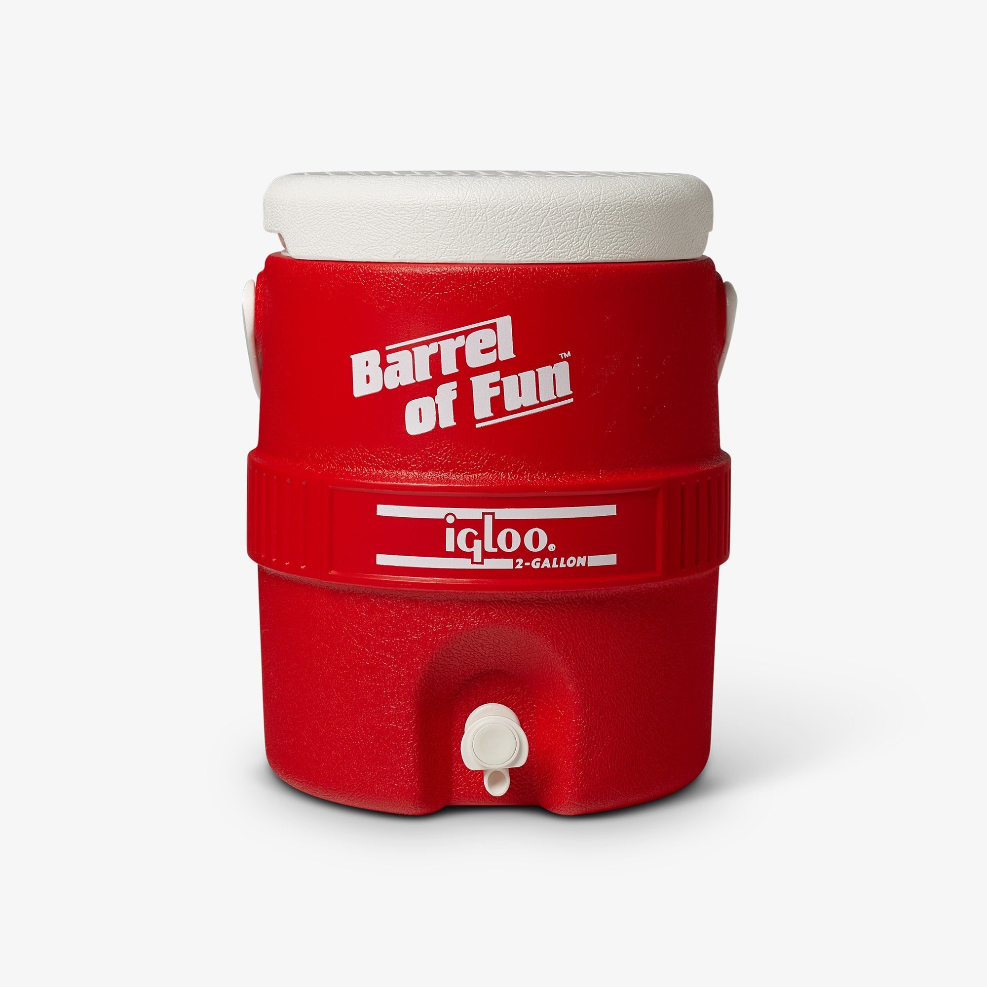 Retro Barrel of Fun 2 Gallon Jug F9 - Red - Product View