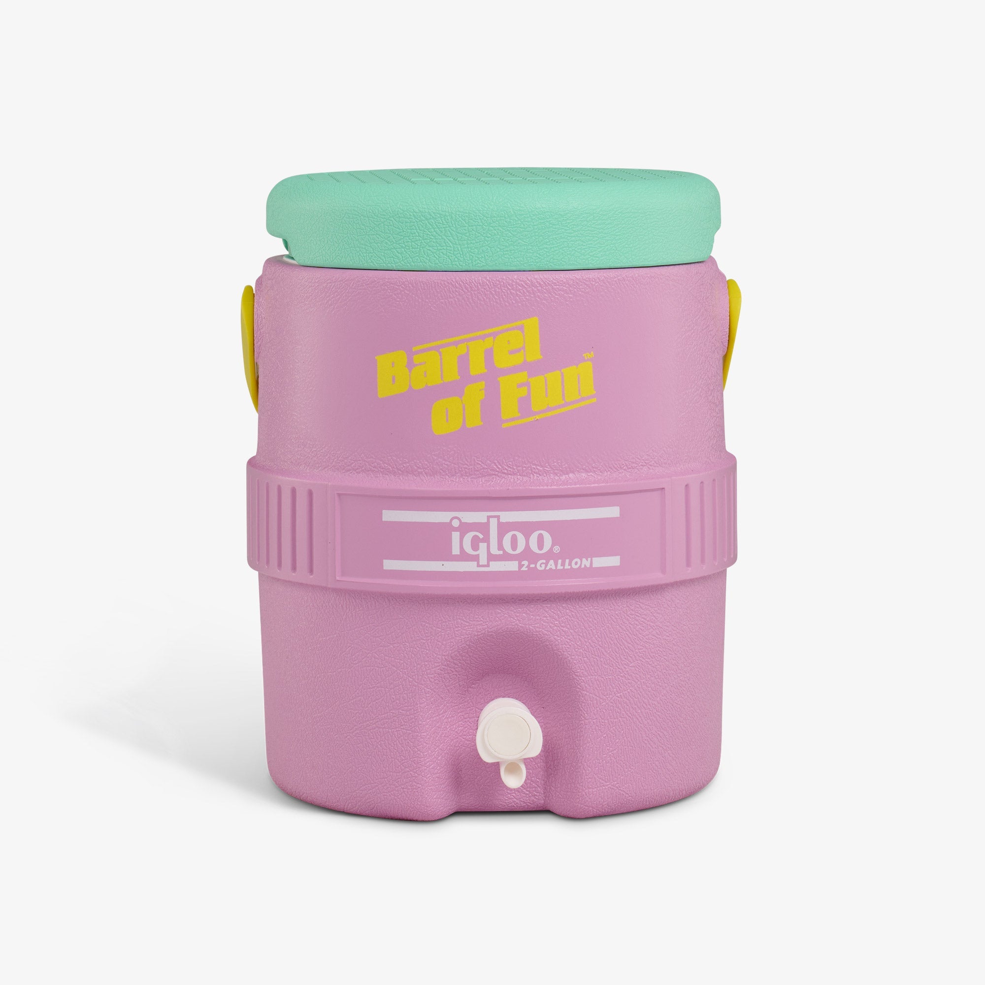 Retro Barrel of Fun 2 Gallon Jug F9 - Tea Rose - Front View