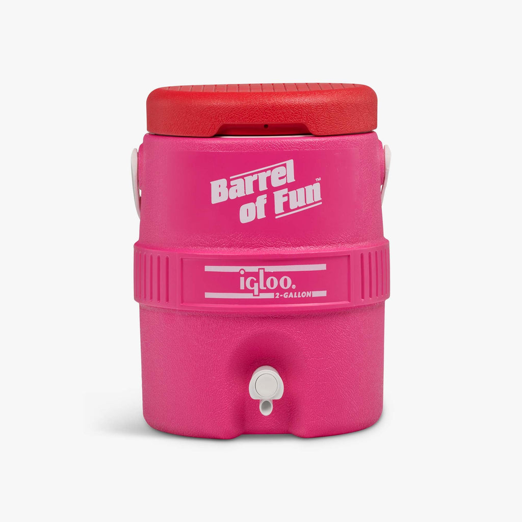 Retro Barrel of Fun 2 Gallon Jug F9 - Tutti Frutti - Front View