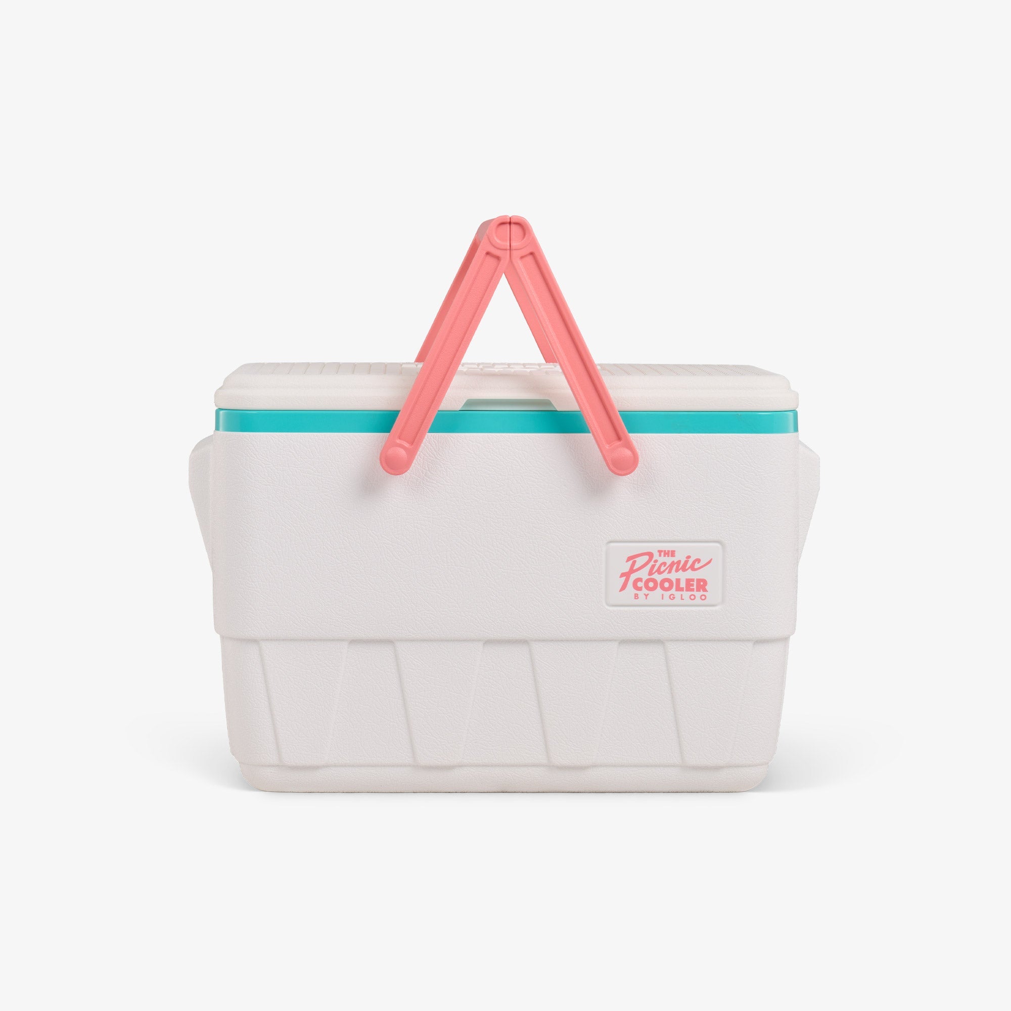 Retro Picnic Basket 25 Qt Cooler J9 - White - Strap View
