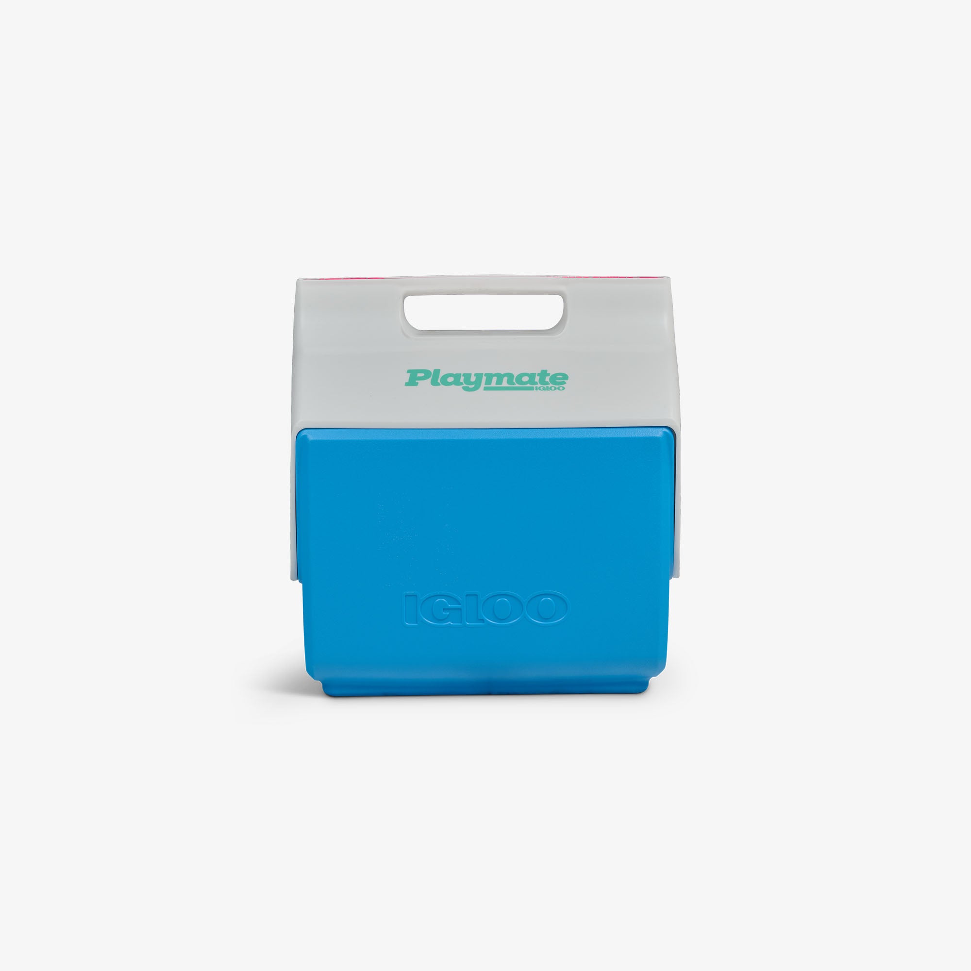 Retro Little Playmate 7 Qt Cooler P1 - Carolina Blue - Front View