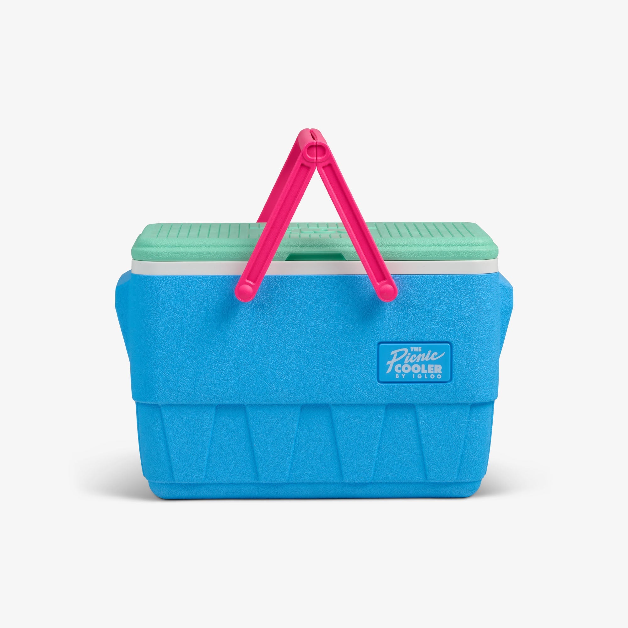 Retro Picnic Basket 25 Qt Cooler J9 - Carolina Blue - Strap View