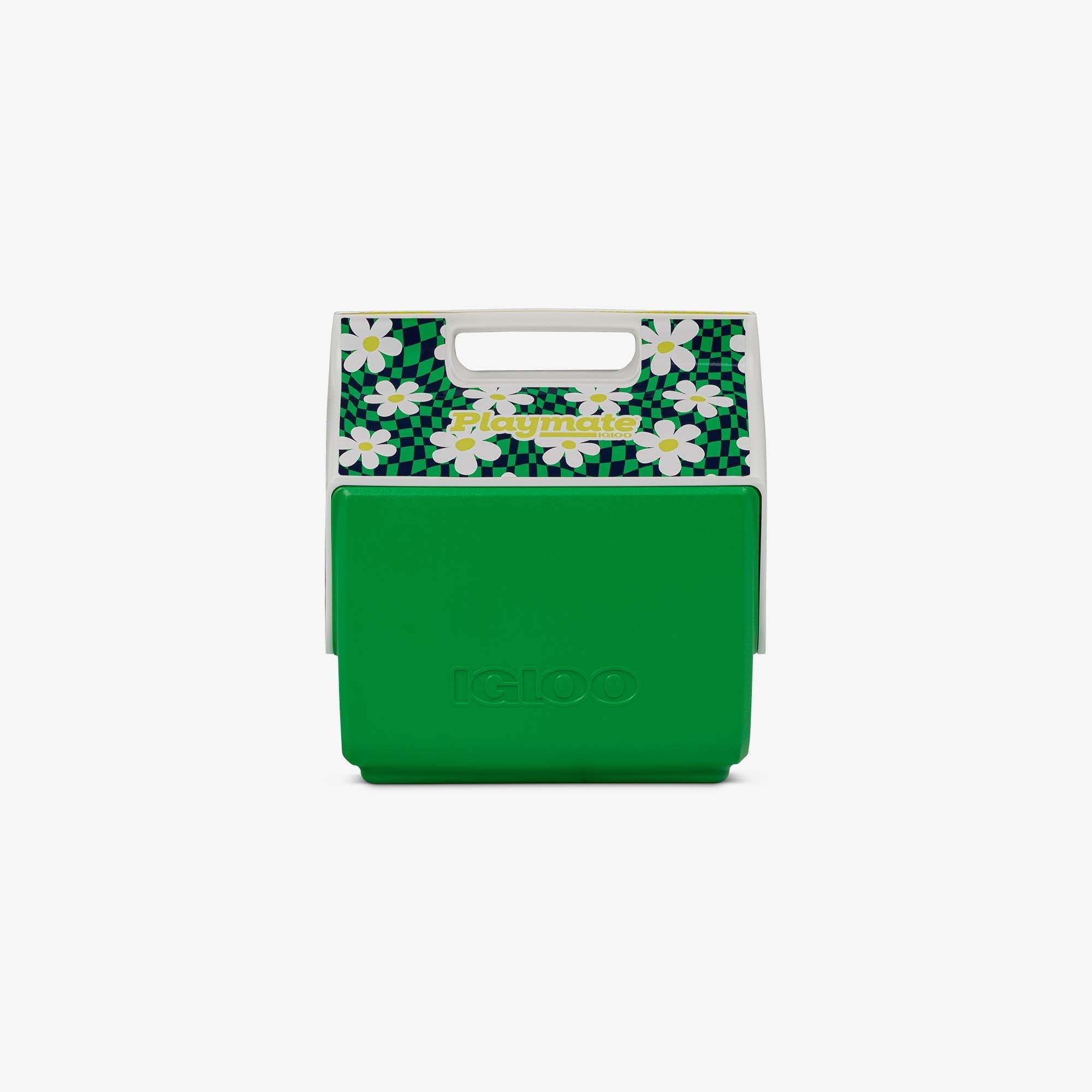 Retro Little Playmate 7 Qt Cooler P1 - Psychedelic Daisy - Front View