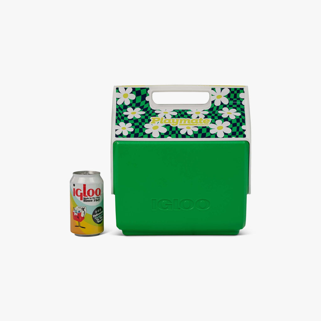Retro Little Playmate 7 Qt Cooler P1 - Psychedelic Daisy - Size View