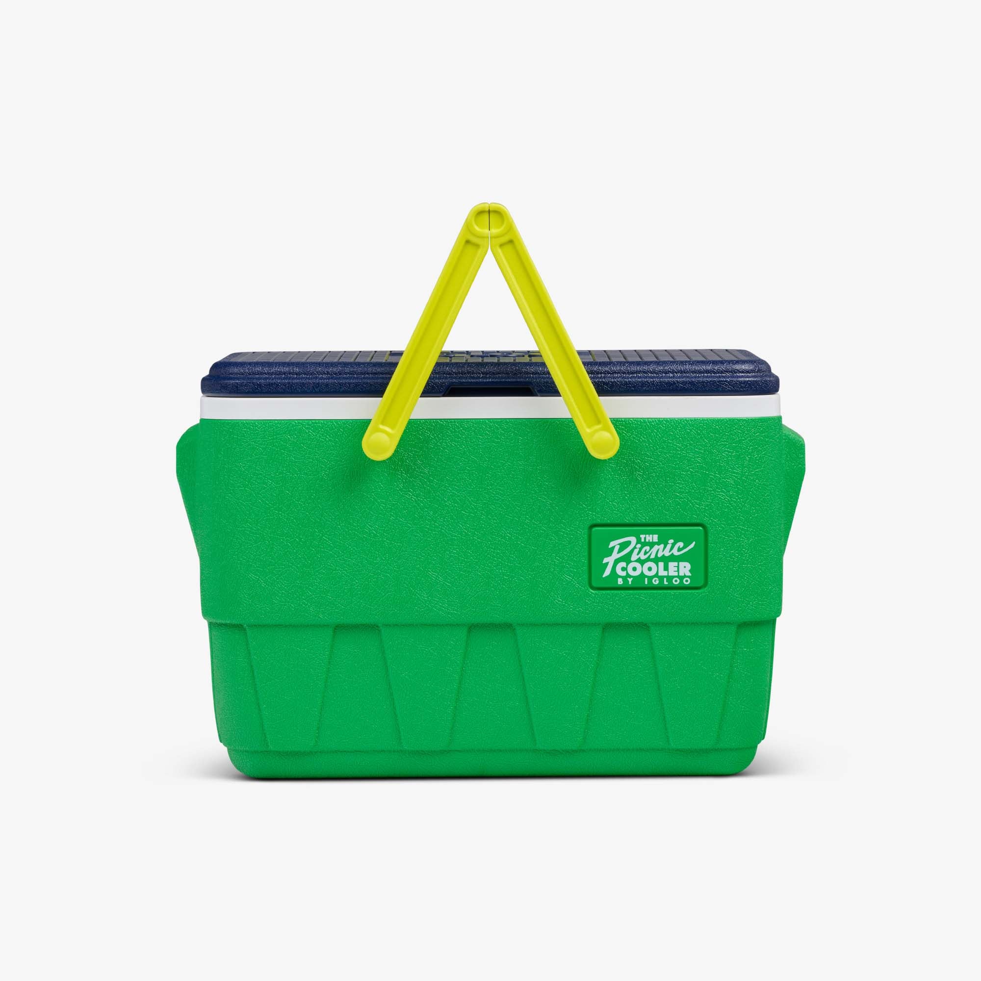 Retro Picnic Basket 25 Qt Cooler J9 - Whistle Green - Front View