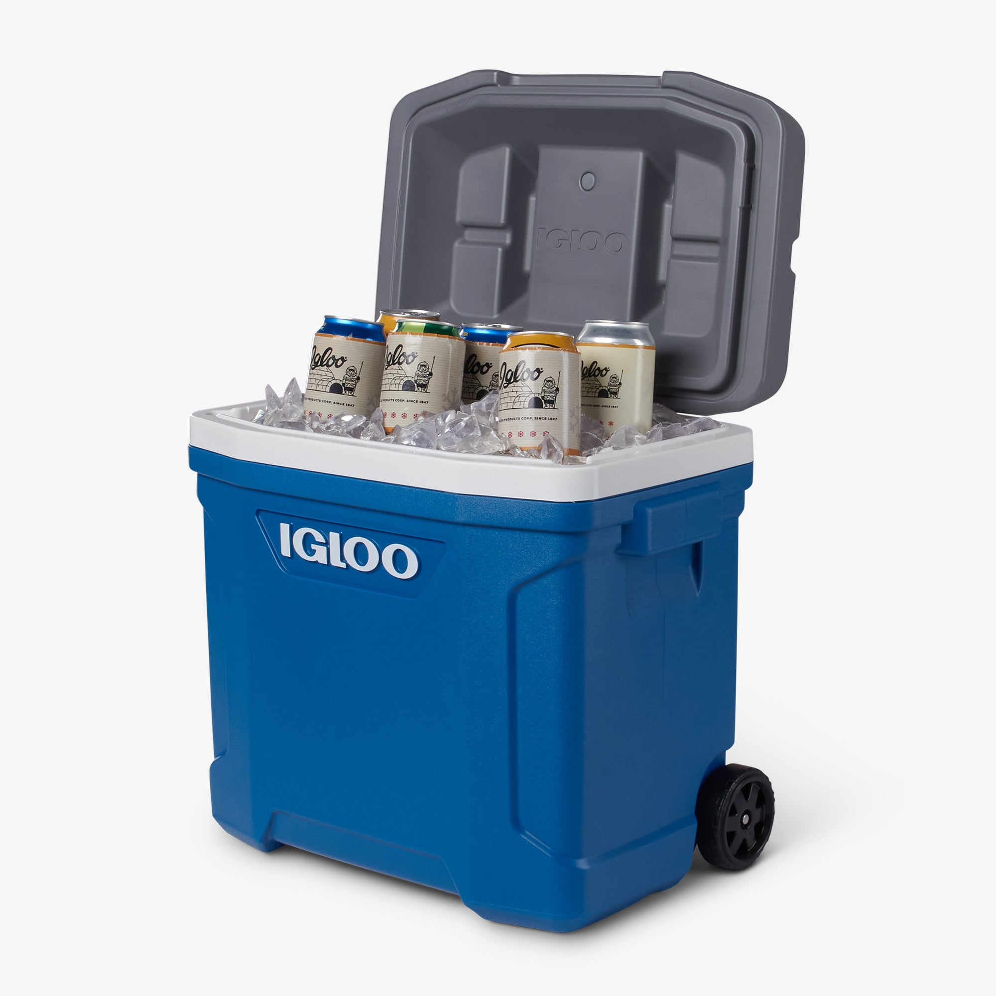 Latitude 30 Qt Roller Cooler L5 - Blue - Product View