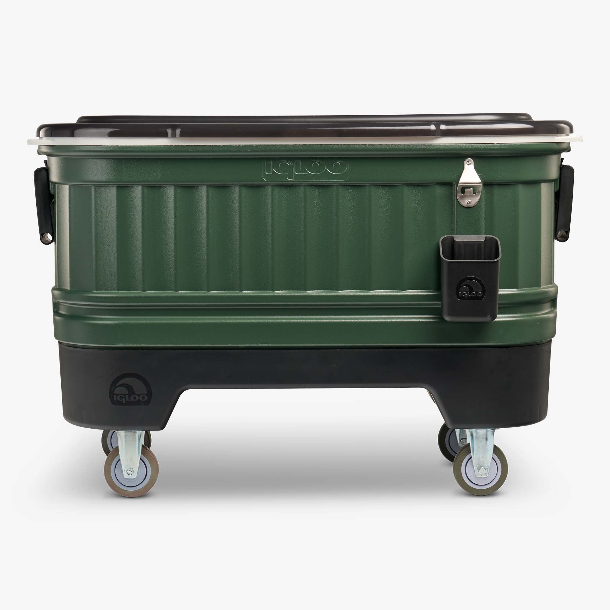 Party Bar 125 Qt Cooler T7 - Oil Green - Front View