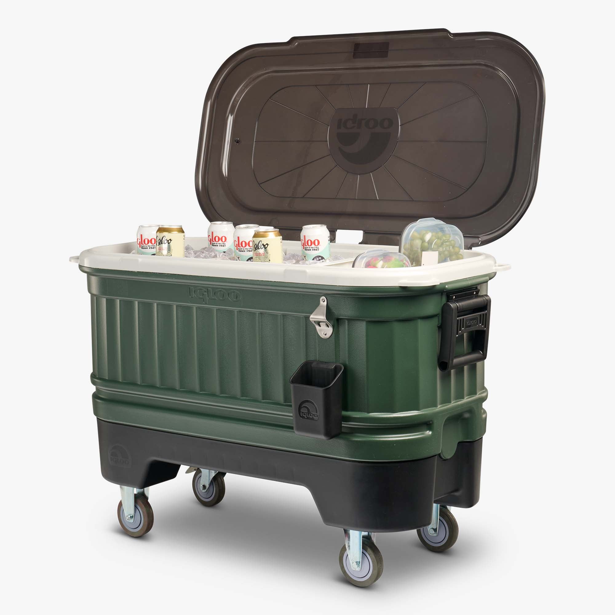 Party Bar 125 Qt Cooler T7 - Oil Green - Product View