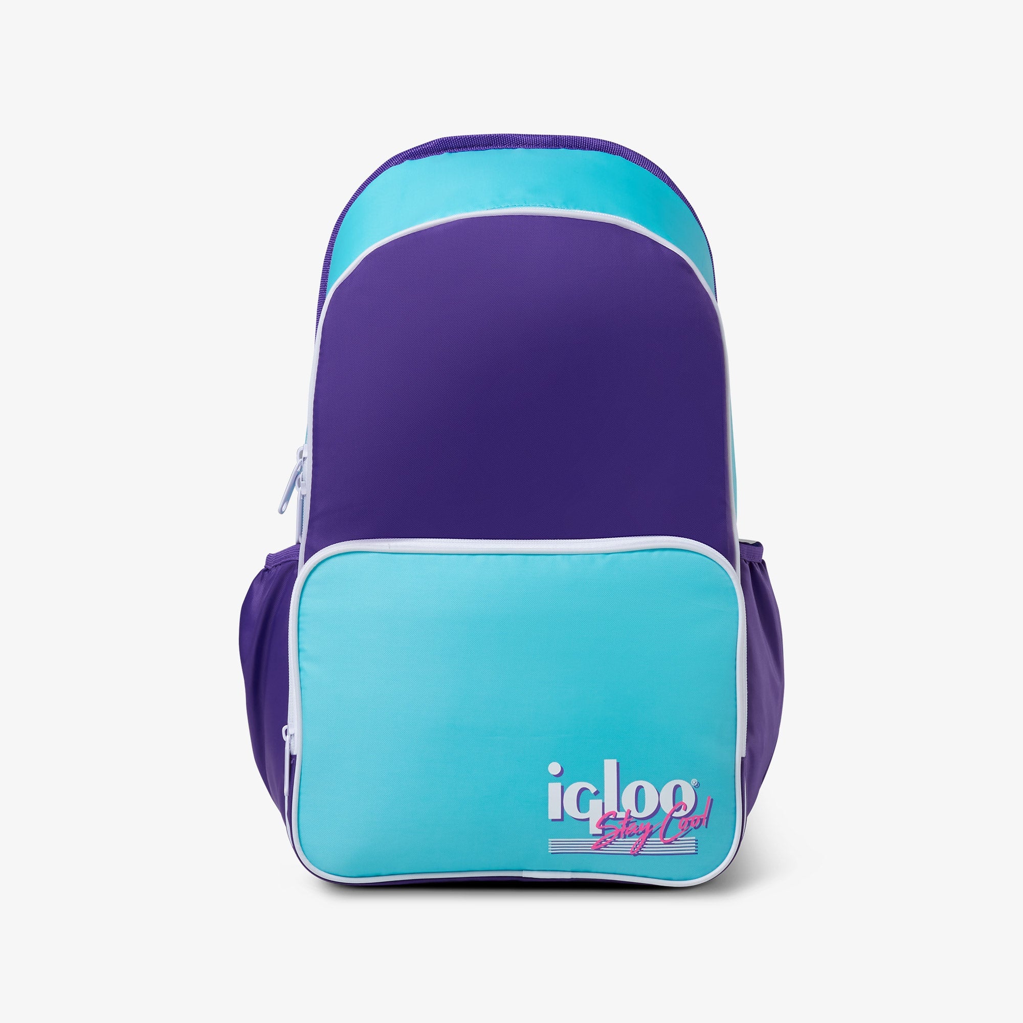Retro Backpack Cooler Z5 - Purple - Front View