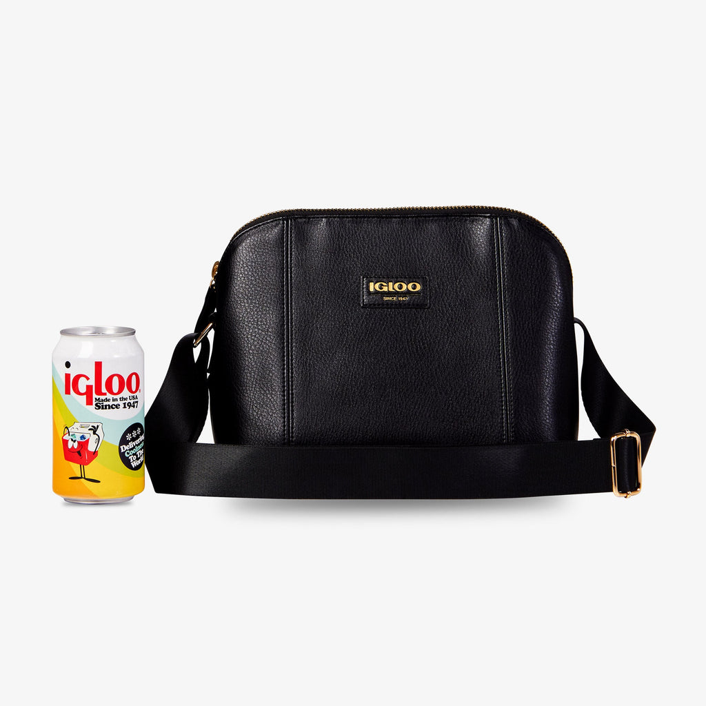 Igloo Luxe® Crossbody Cooler Bag E4 - Black - Size View