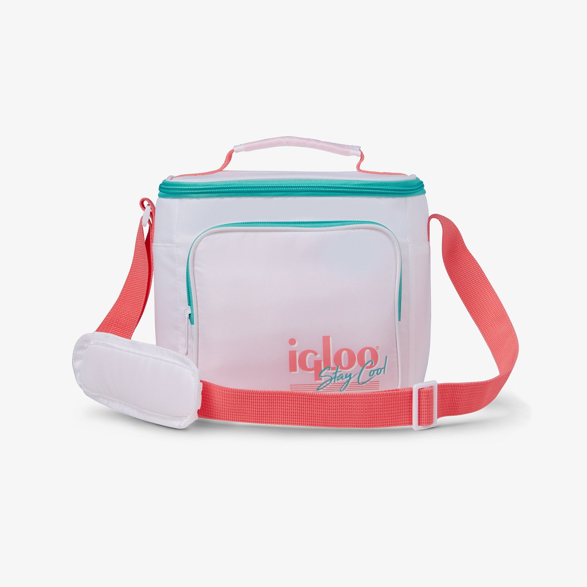 Retro Square Lunch Bag N6 - White - Product View