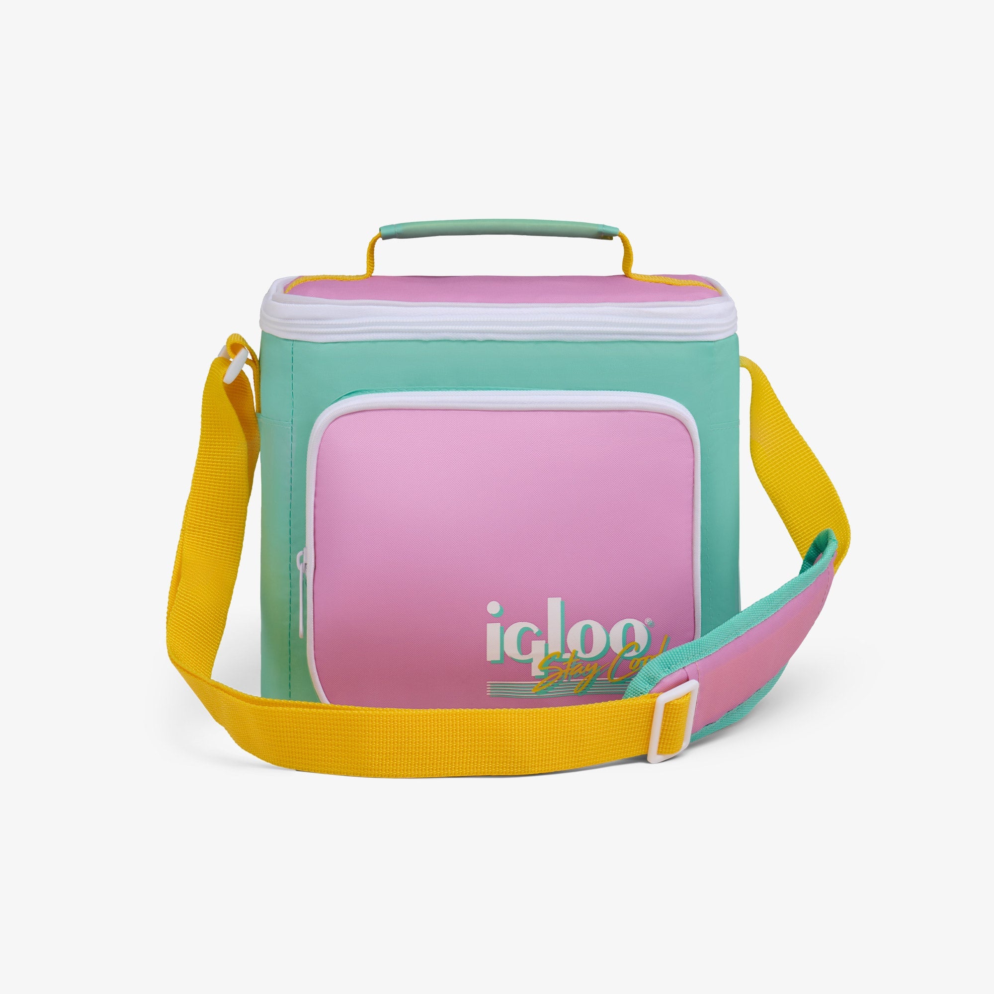 Retro Square Lunch Bag N6 - Tea Rose - Front View