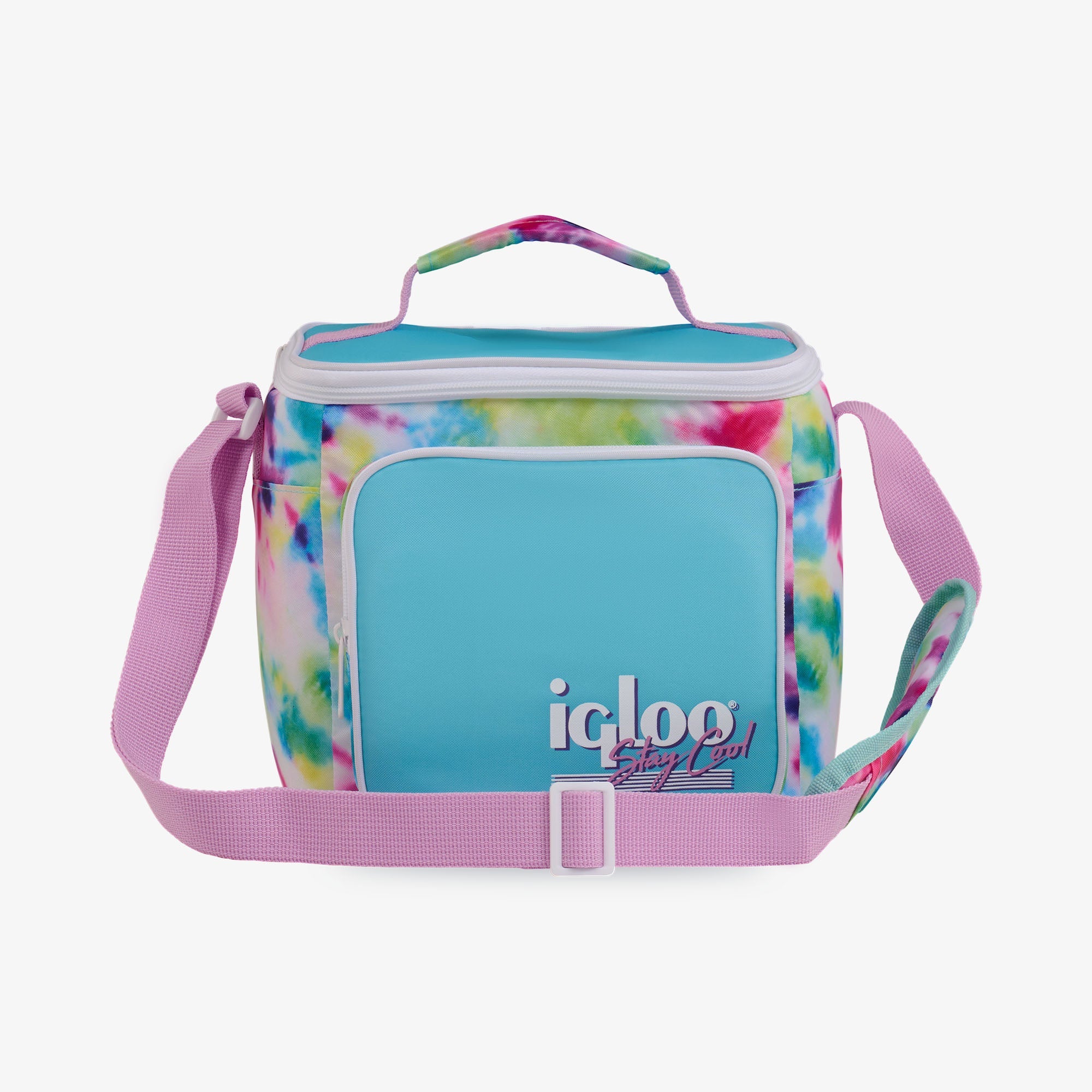 Retro Square Lunch Bag N6 - Tie-Dye - Front View