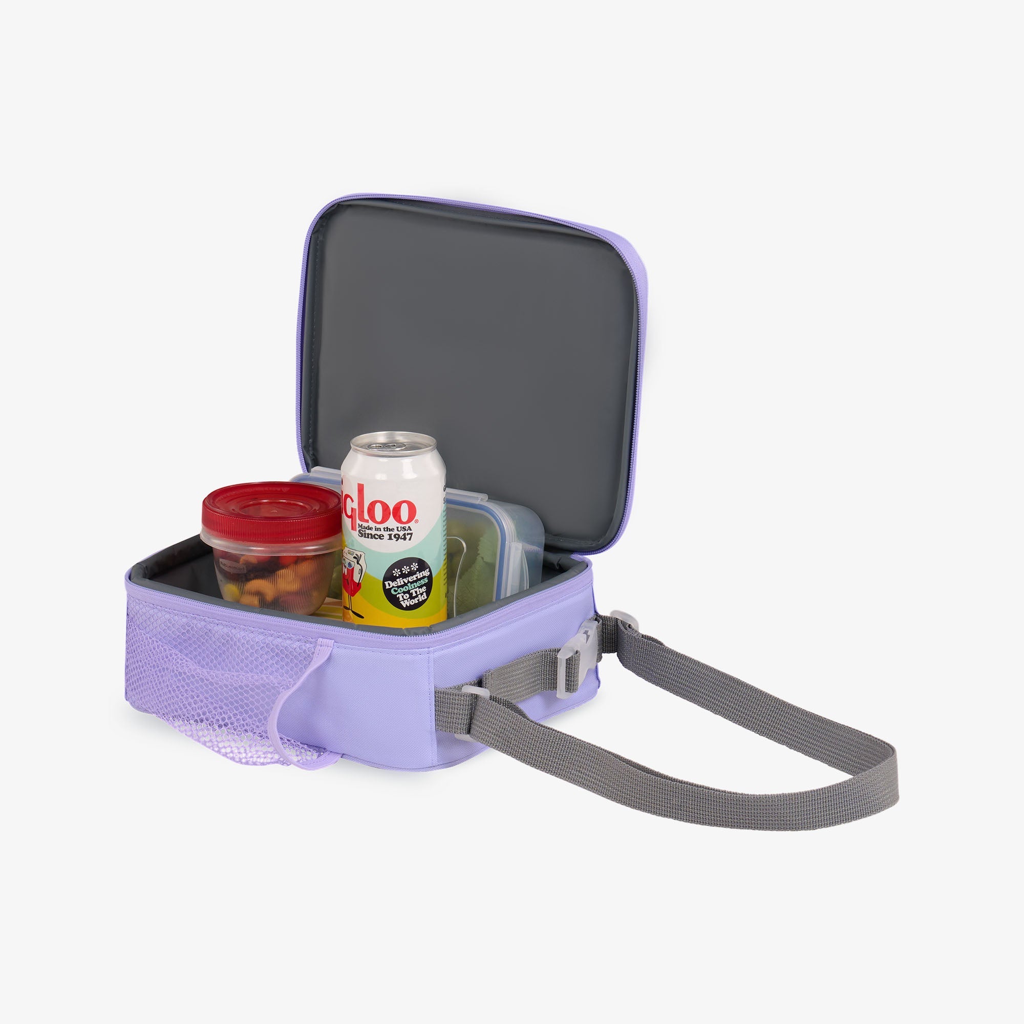 Kids Everyday Lunch Vertical Cooler Bag H3 - Lilac - Product View