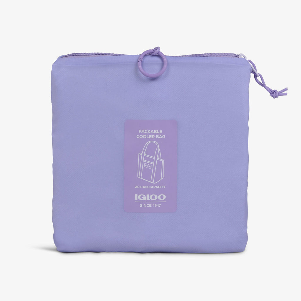 Packable Puffer 20-Can Cooler Bag L7 - Lilac - Product View