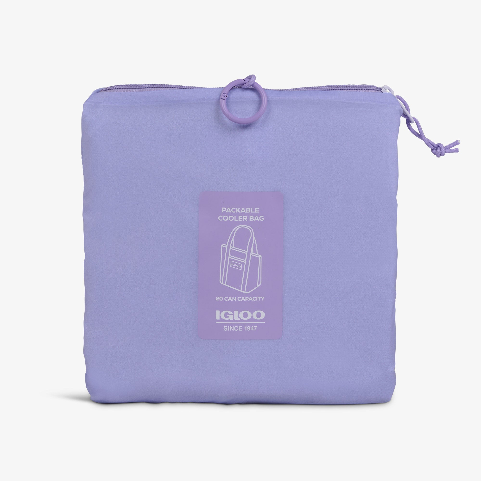 Packable Puffer 20-Can Cooler Bag L7 - Lilac - Product View