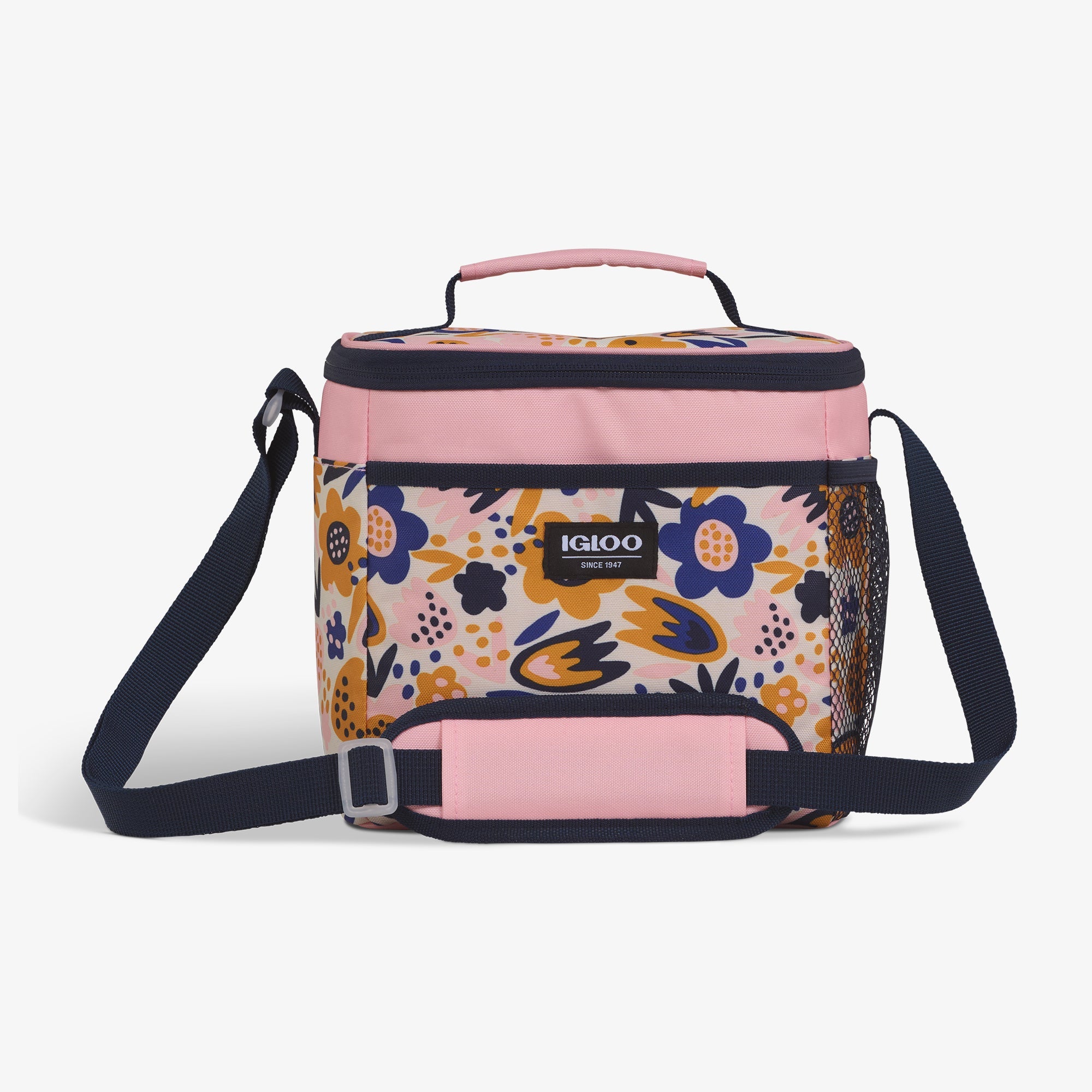 Kids Square Lunch Bag U6 - Floral - Front View