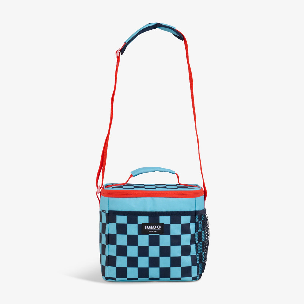 Kids Square Lunch Bag U6 - Checkers - Strap View