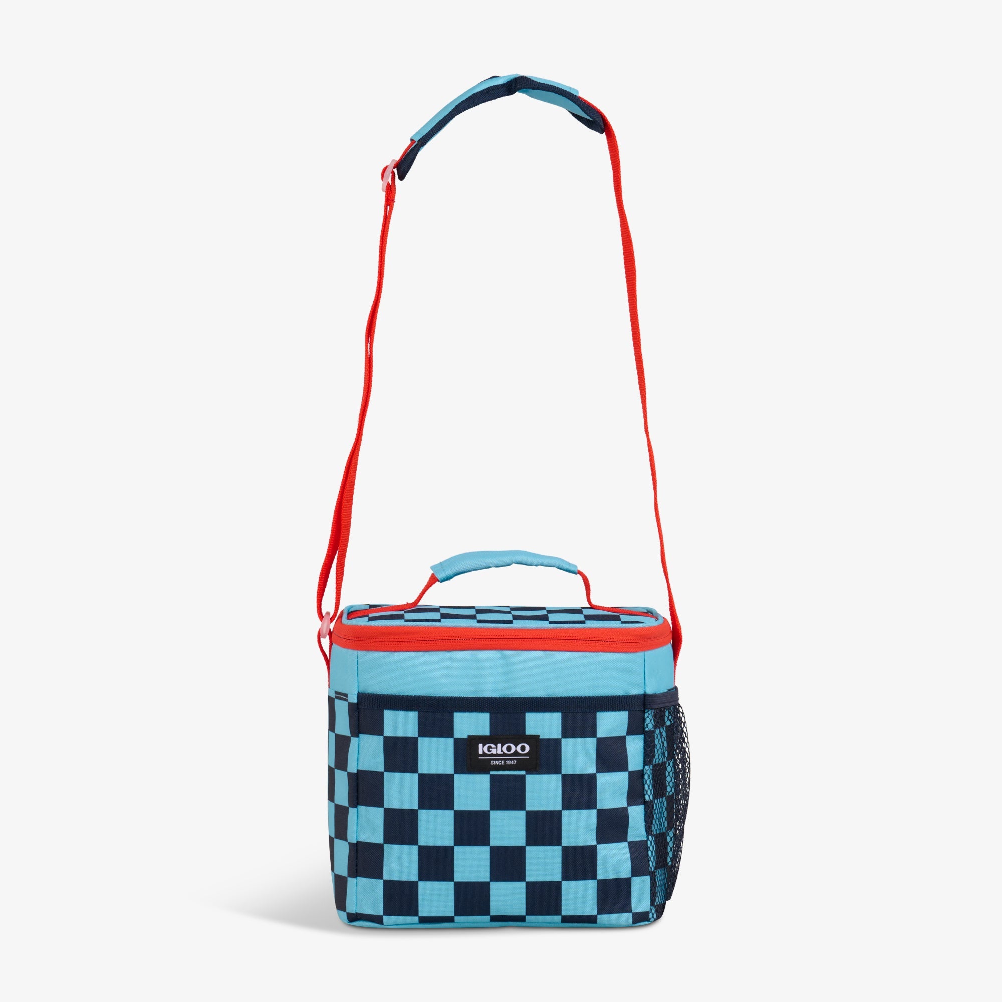 Kids Square Lunch Bag U6 - Checkers - Strap View