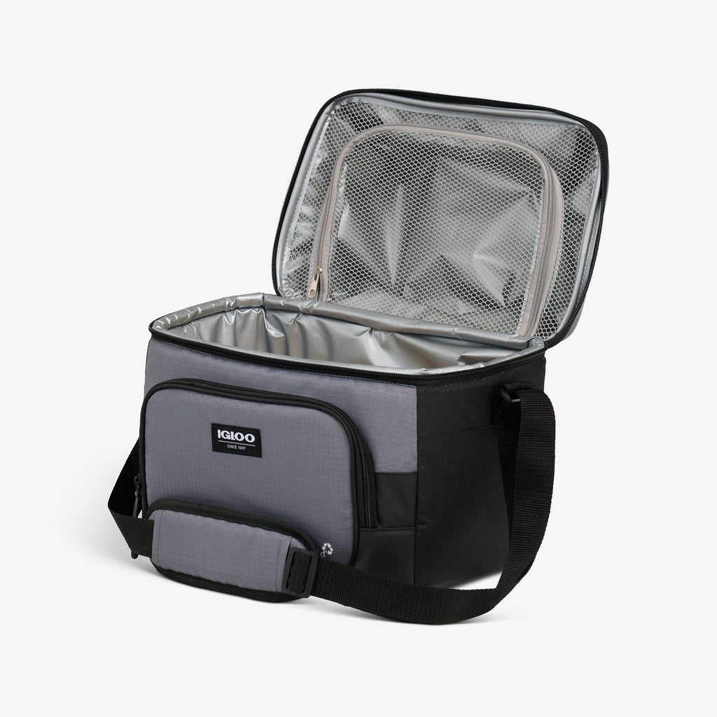Latitude Hardtop Gripper 22-Can Cooler Bag H2 - Carbonite - Open View