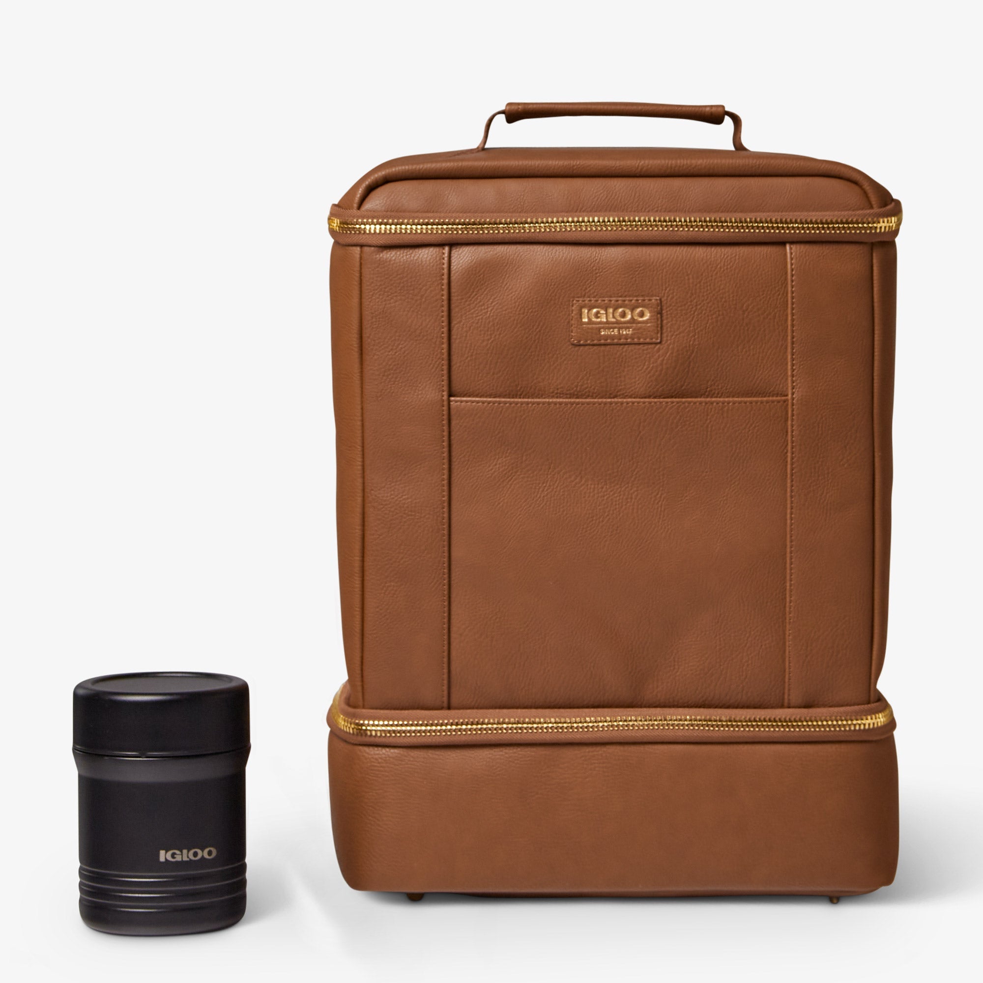 Igloo Luxe® Dual Compartment Backpack C7 - Cognac - Product View