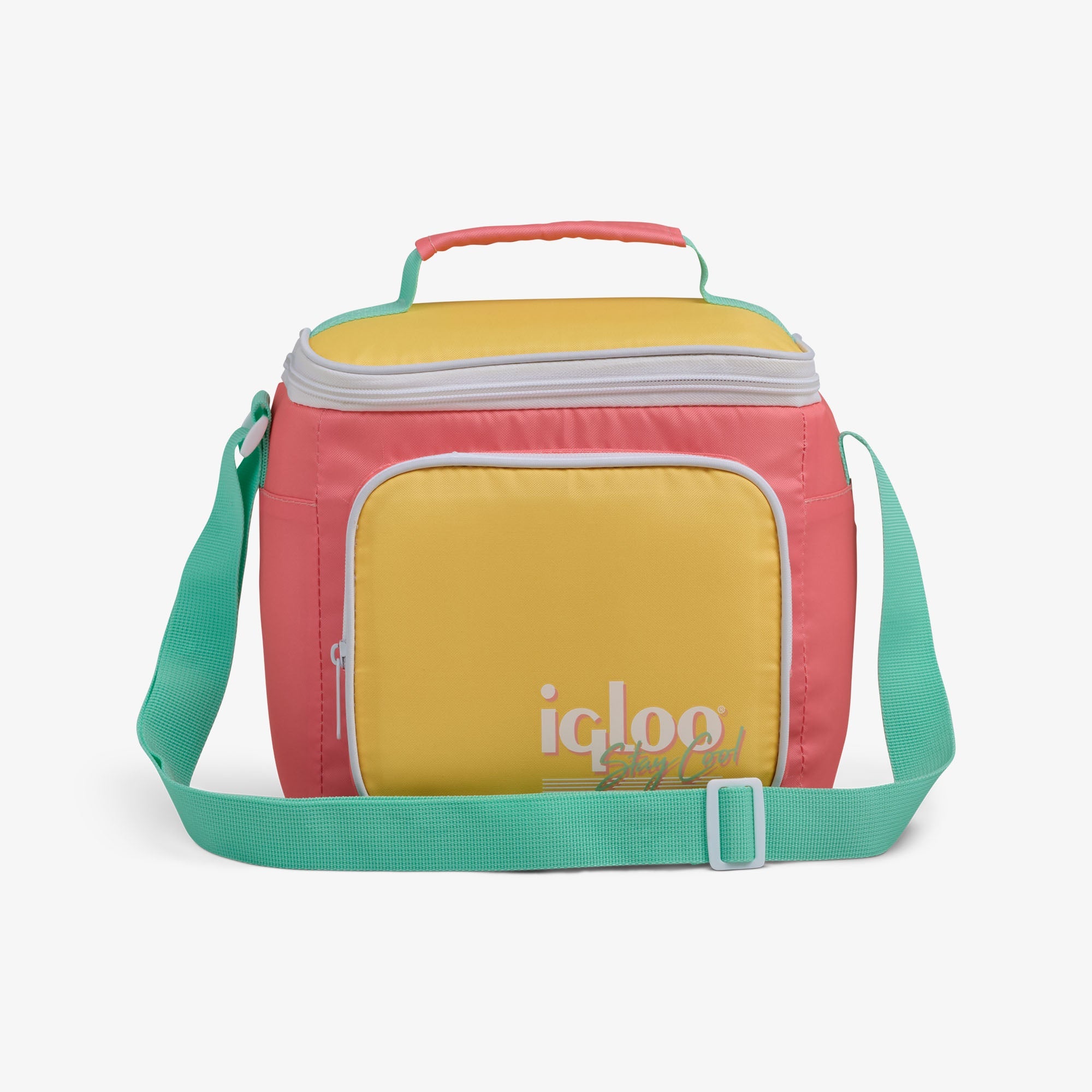 Retro Square Lunch Bag N6 - Flamingo - Front View