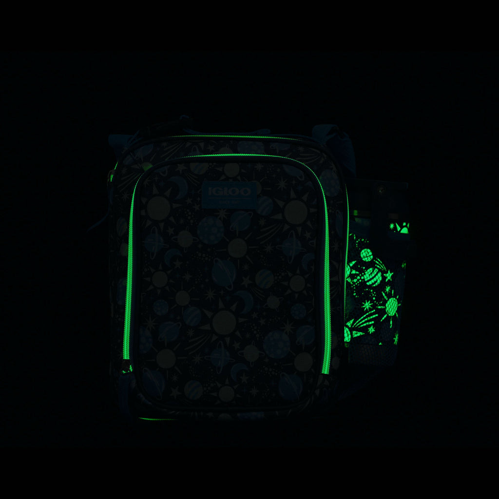 Kids Lunch Glow Vertical Cooler + Bento Box R4 - Cosmic Glow - Product View