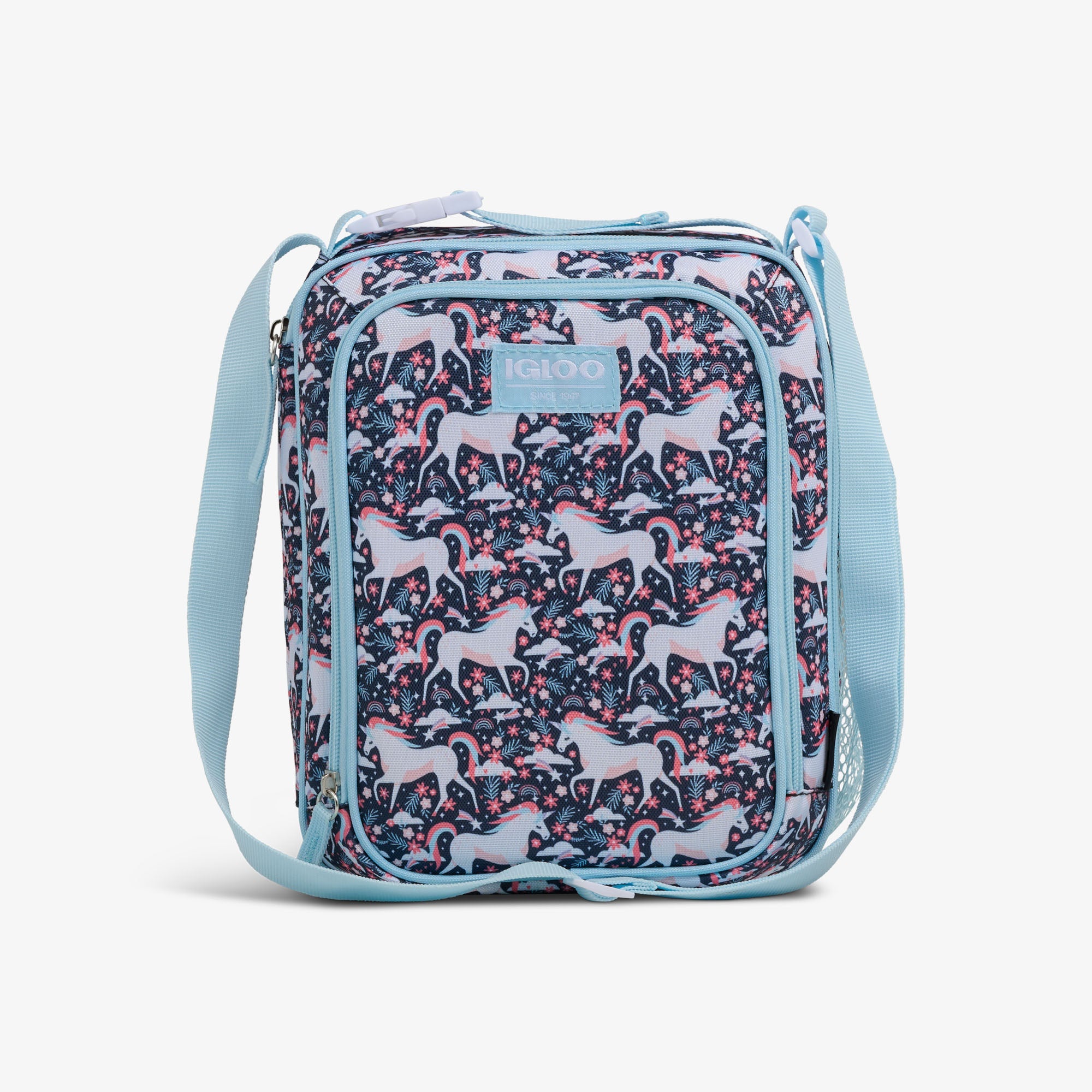 Kids Lunch Vertical Cooler + Bento Box G9 - Unicorns - Front View