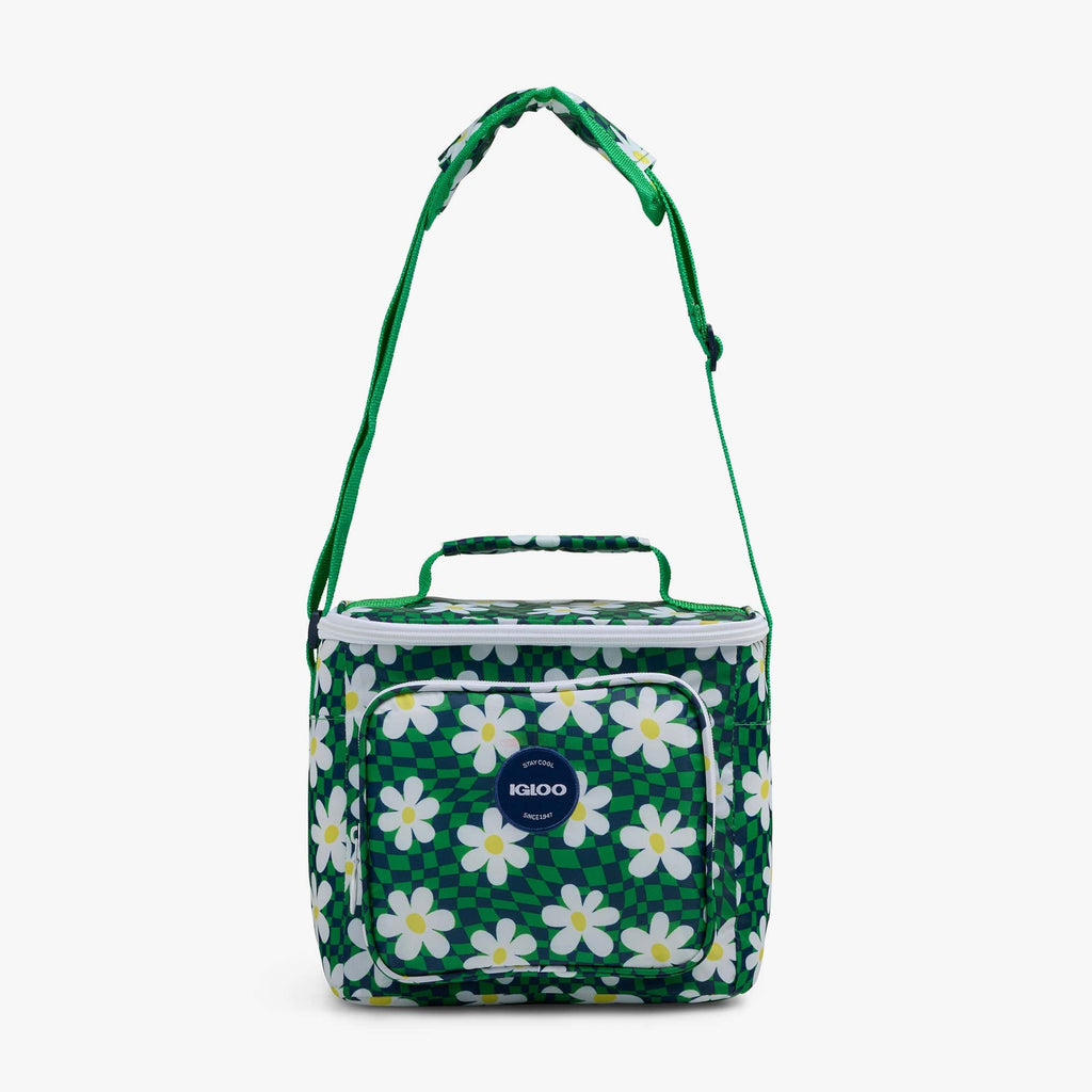 Retro Square Lunch Bag N6 - Psychedelic Daisy - Strap View