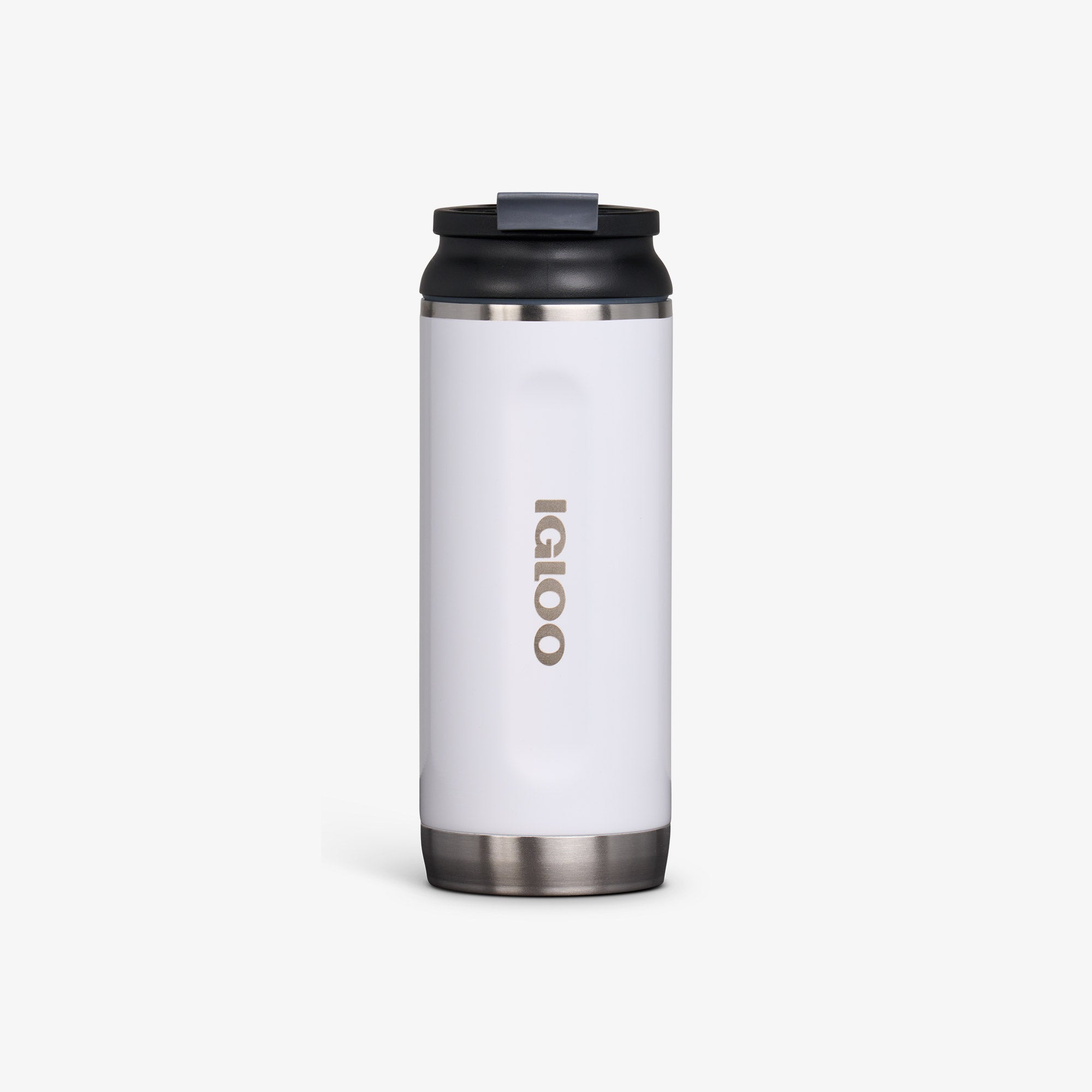 16 Oz Flip ‘n’ Sip Tumbler Y5 - Gloss White - Front View