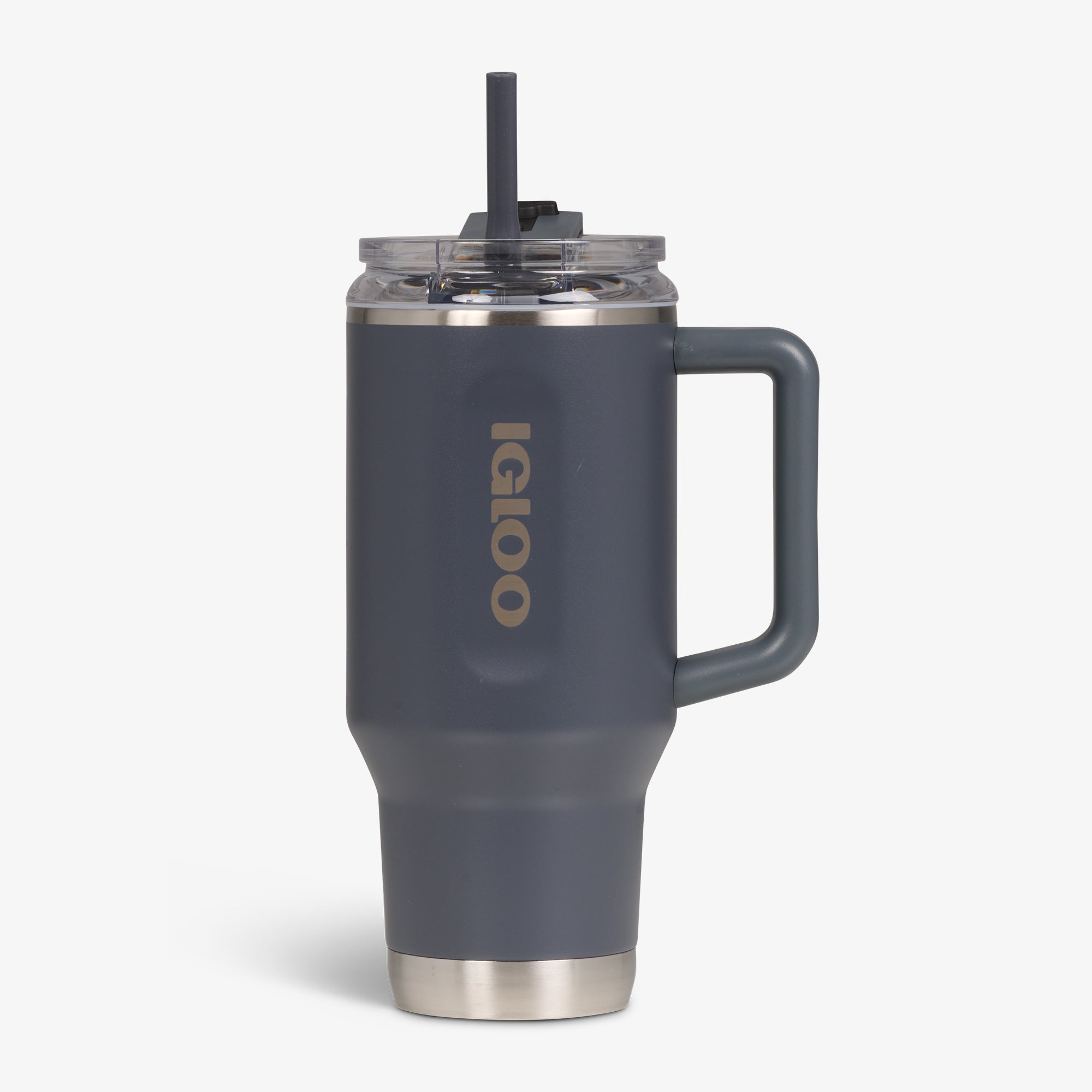 32 Oz Flip ‘n’ Sip Travel Mug X1 - Carbonite - Carbonite - Custom - Strap View