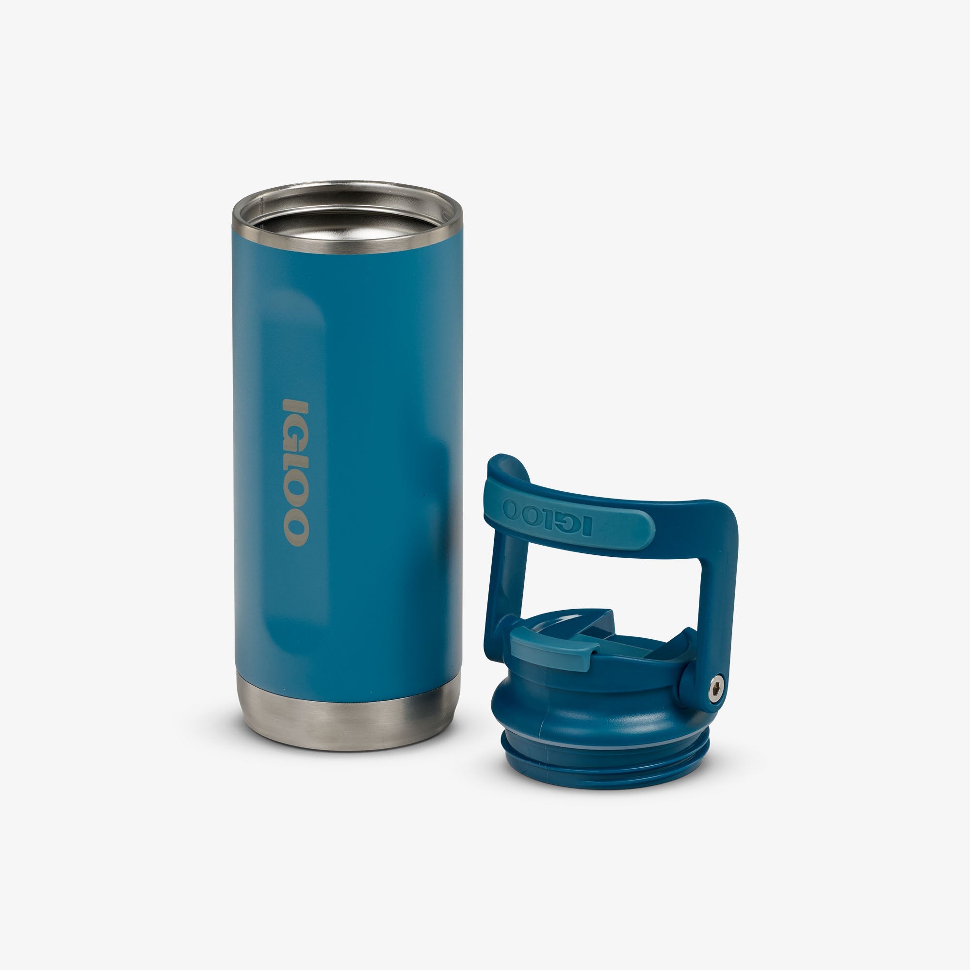 16 Oz Flip ‘n’ Sip Tumbler Y5 - Modern Blue - Open View