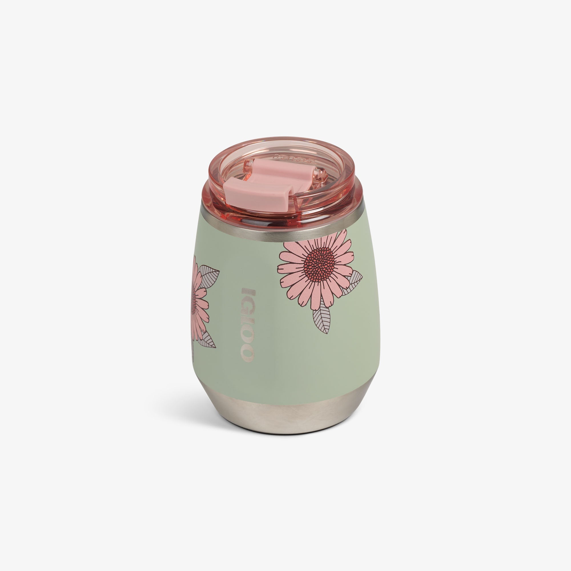 Floral 10 Oz Wine Tumbler R6 - Sage - Product View