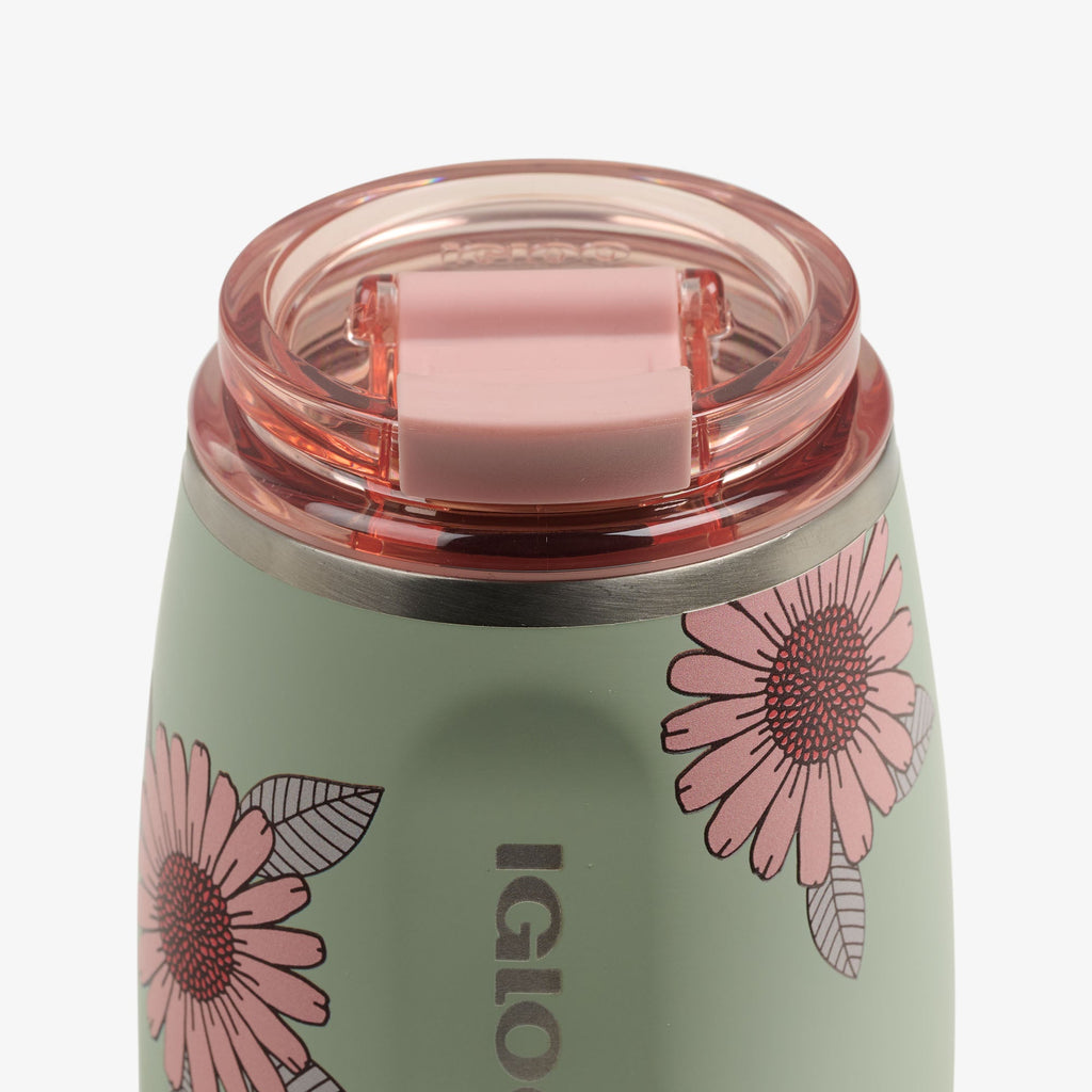 Floral 10 Oz Wine Tumbler R6 - Sage - Product View