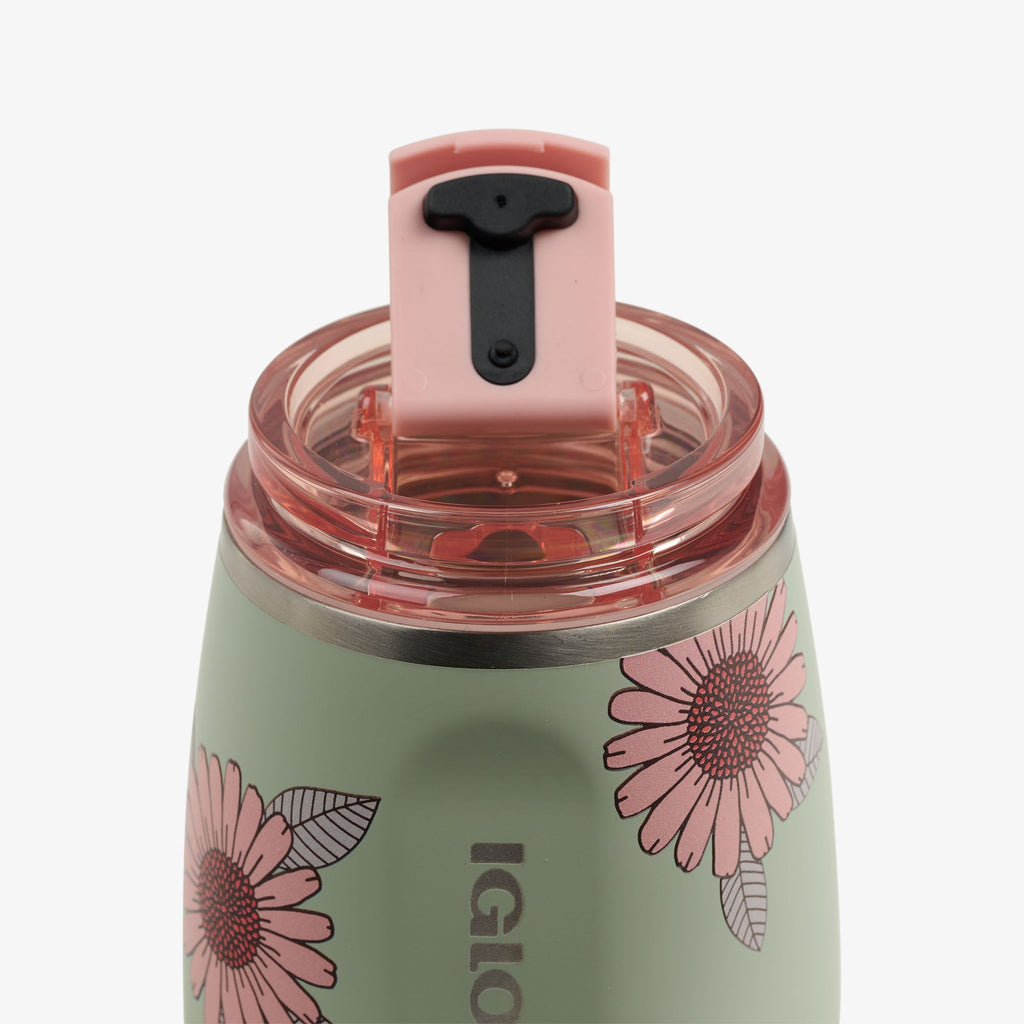 Floral 10 Oz Wine Tumbler R6 - Sage - Product View