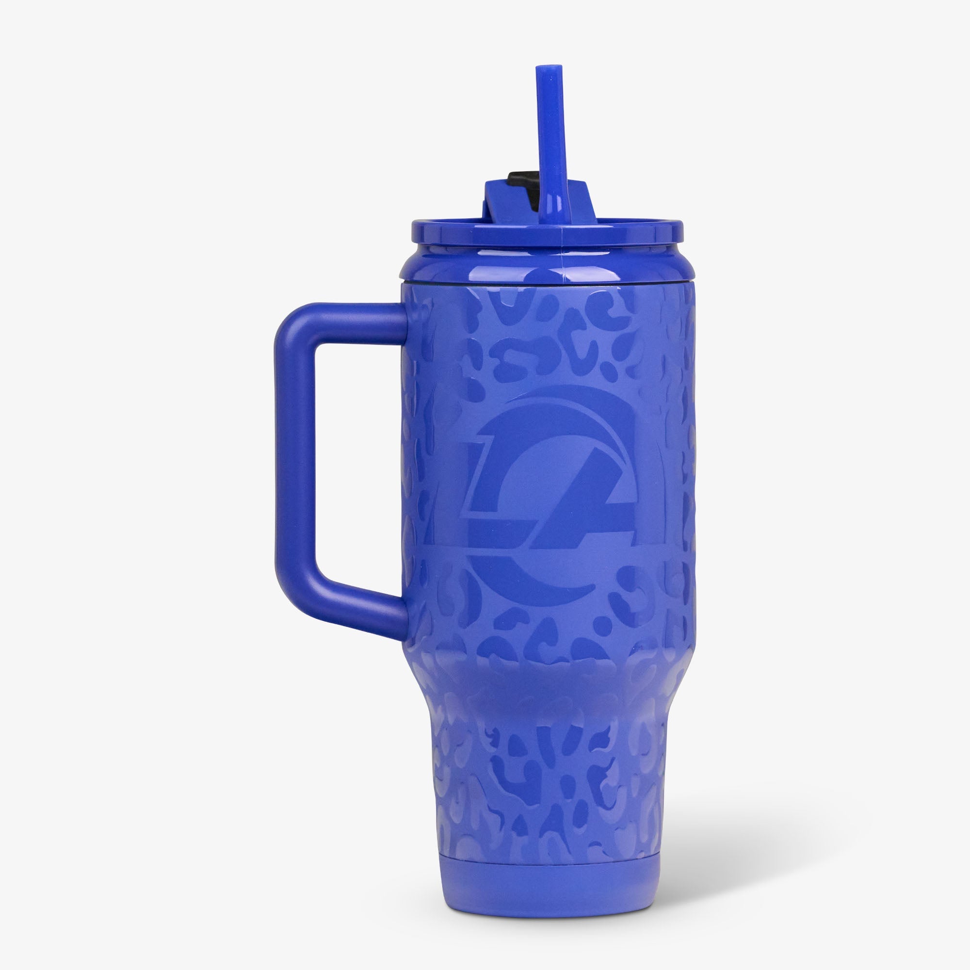 NFL 32 Oz Leopard Flip ‘n’ Sip Travel Mug L8 - Rams - Product View