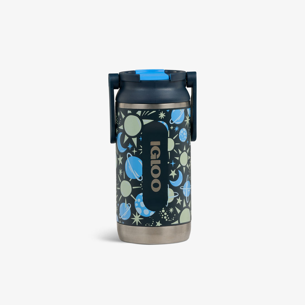 Kids Lunch Glow 12 Oz Sipper Bottle C6 - Cosmic Glow - Front View