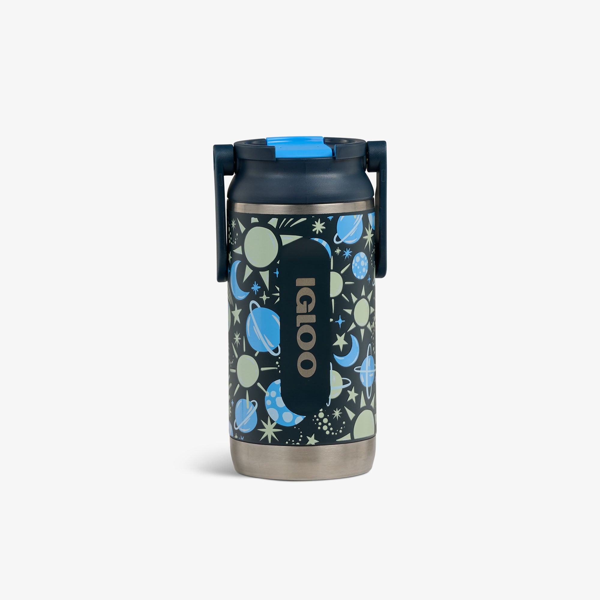 Kids Lunch Glow 12 Oz Sipper Bottle C6 - Cosmic Glow - Front View
