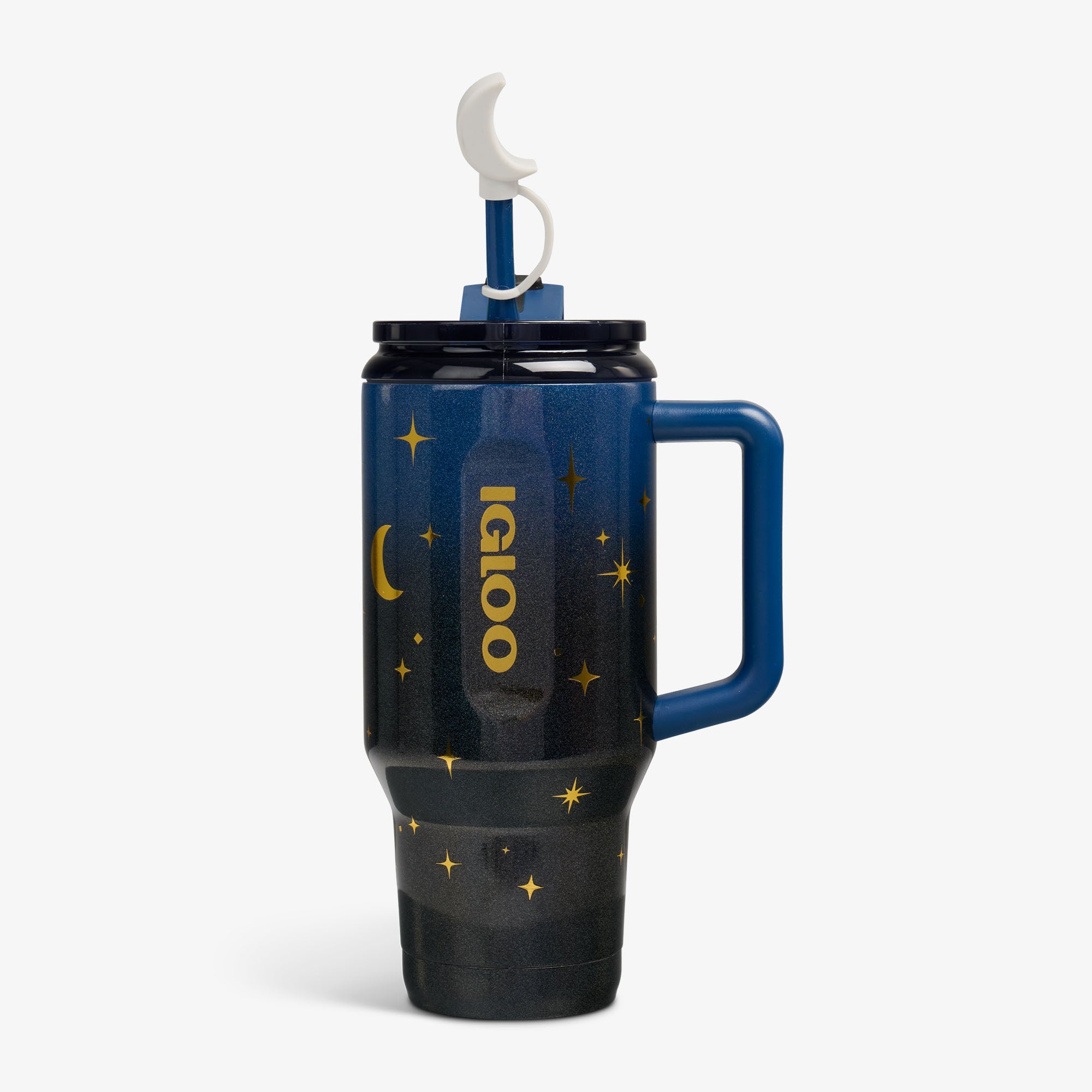 32 Oz Flip ‘n’ Sip Travel Mug X1 - Midnight Blue - Strap View