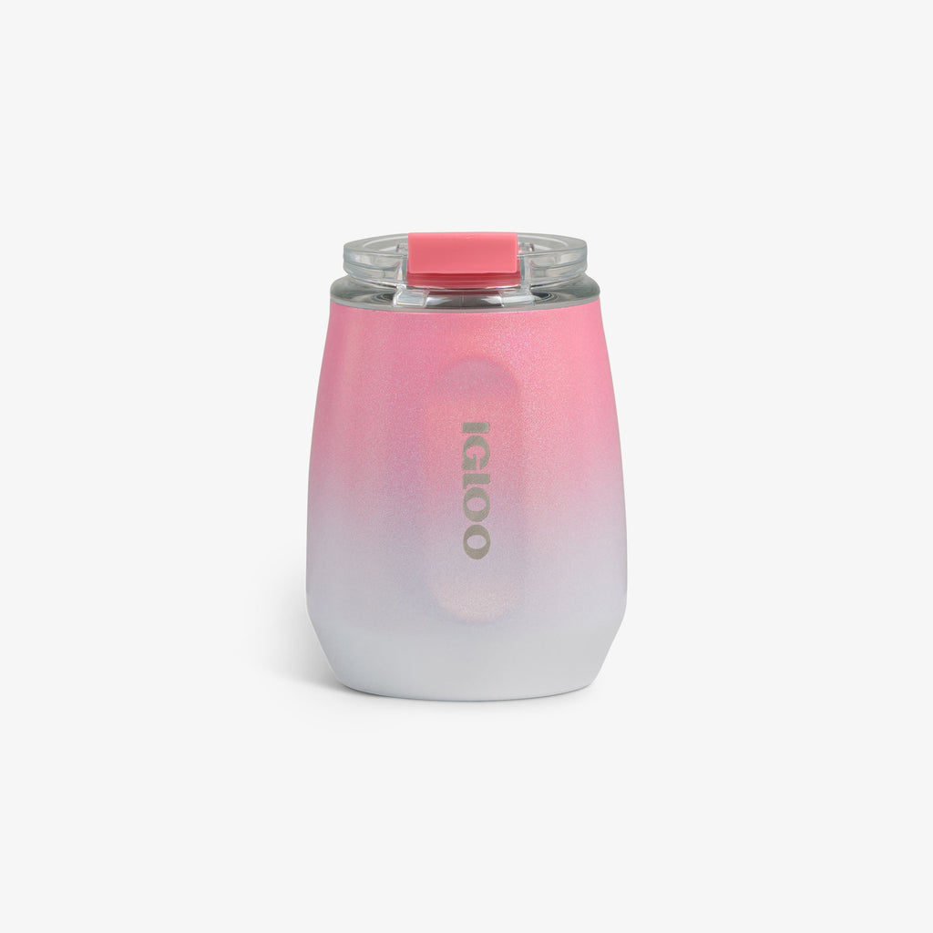10 Oz Wine Tumbler C1 - Gradient Pink - Front View