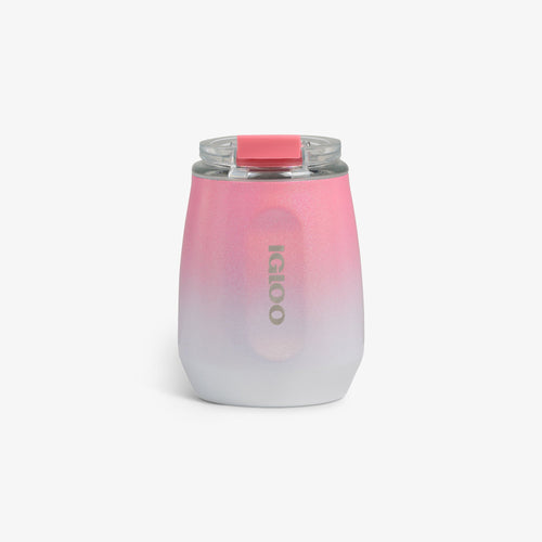 10 Oz Wine Tumbler C1 - Gradient Pink - Front View