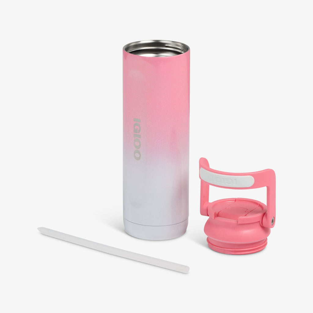 20 Oz Sport Sipper Bottle R7 - Gradient Pink - Open View