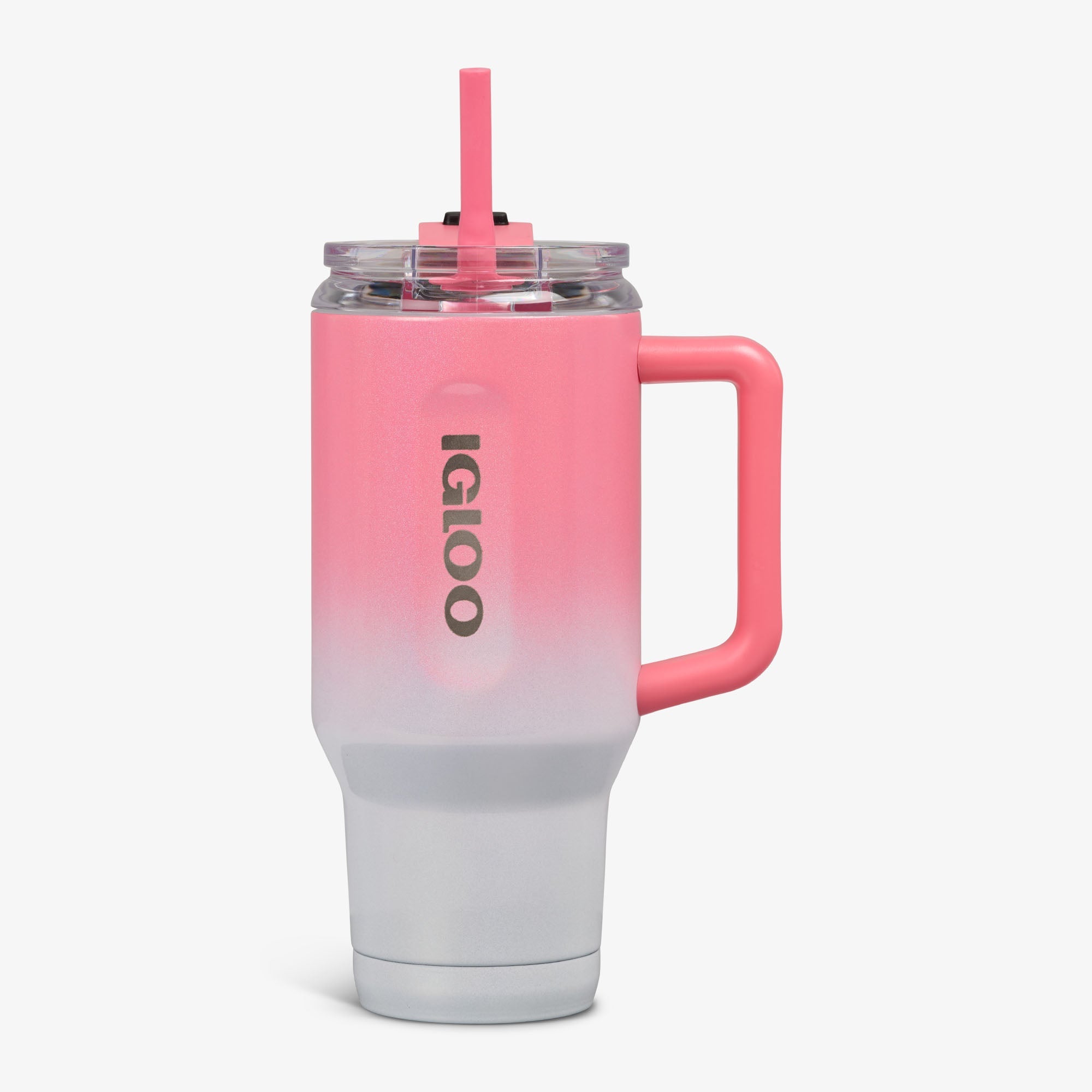 32 Oz Flip ‘n’ Sip Travel Mug X1 - Gradient Pink - Strap View