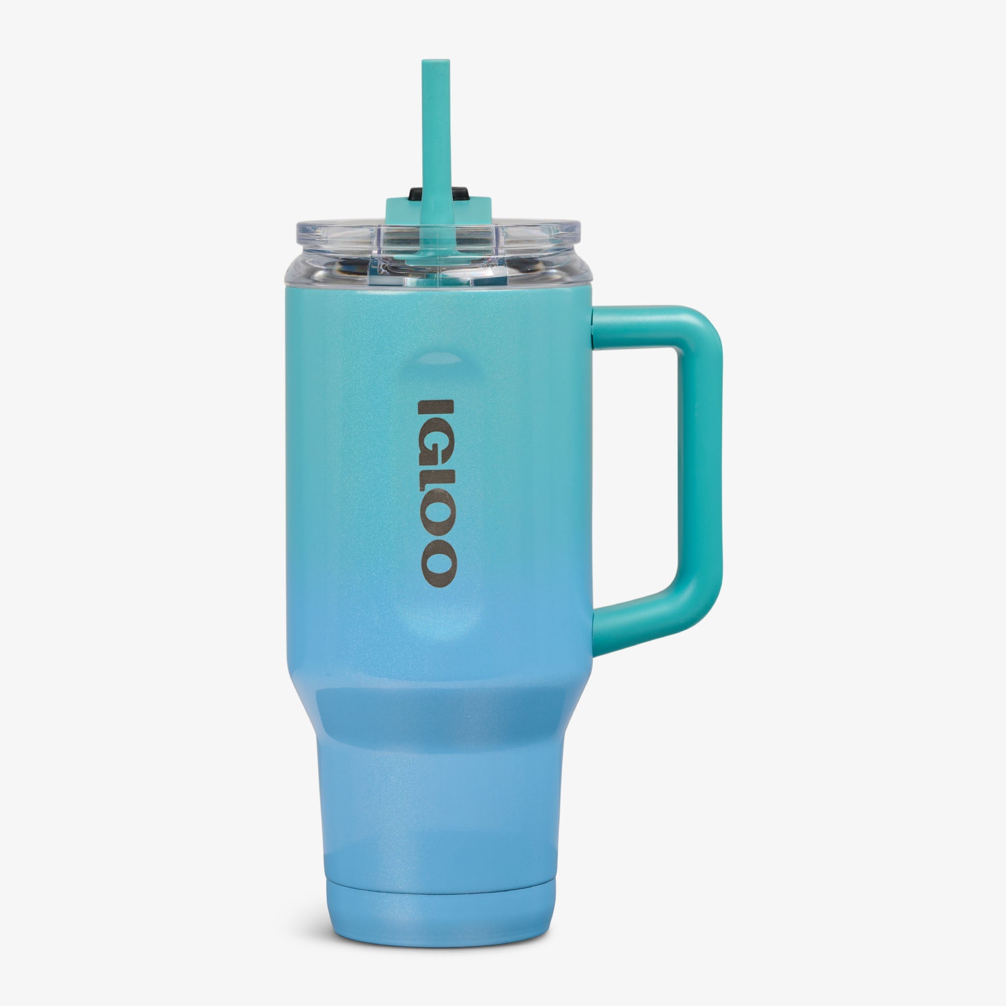 32 Oz Flip ‘n’ Sip Travel Mug X1 - Gradient Teal - Strap View