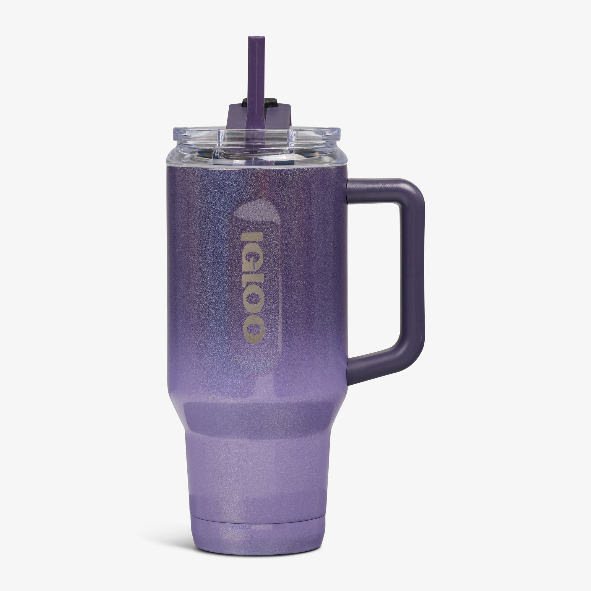 32 Oz Flip ‘n’ Sip Travel Mug X1 - Gradient Grape - Strap View