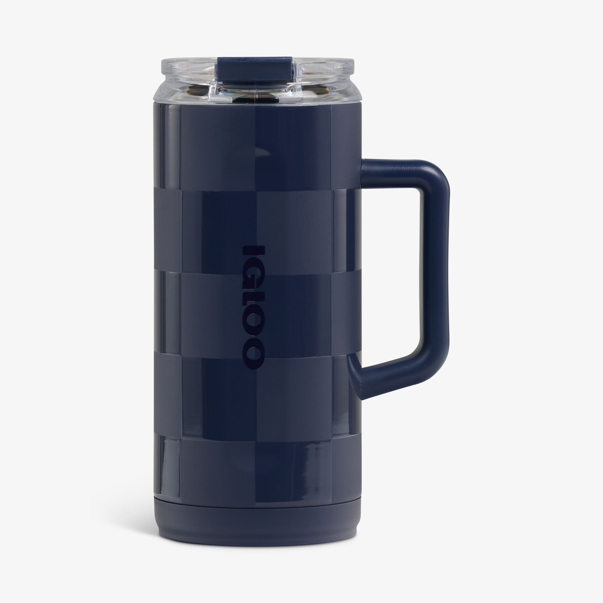 1L Beer Mug S9 - Navy Check - Front View